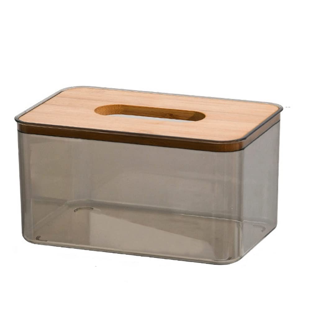 Brown Transparent Large Napkin Tissue Holder - Extendable Toilet Paper Box for Bathroom, Kitchen & Office Storage Organizer | Perfect for Home, Restaurant and Workplace Organization