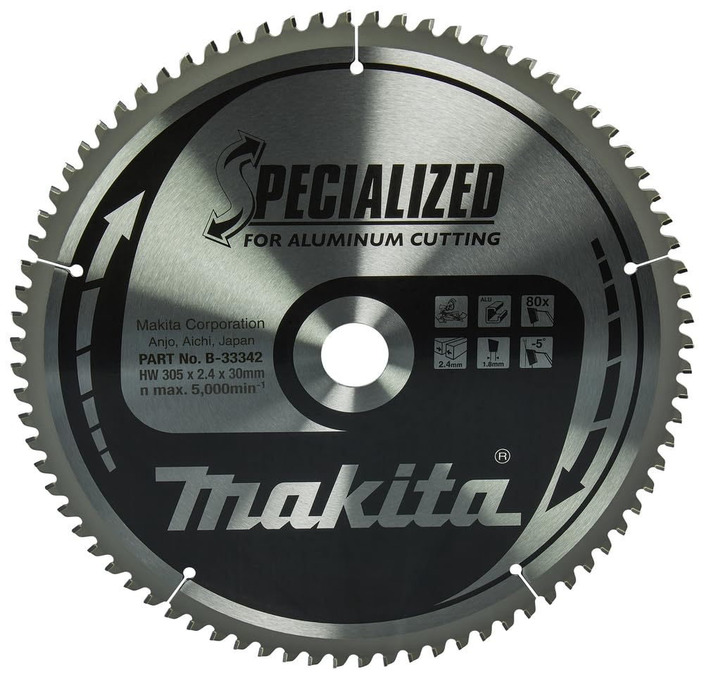B-33342 12-Inch 30mm 80-Tooth Specialized Saw Blade - Perfect for Woodworking, Metal Cutting & DIY Projects