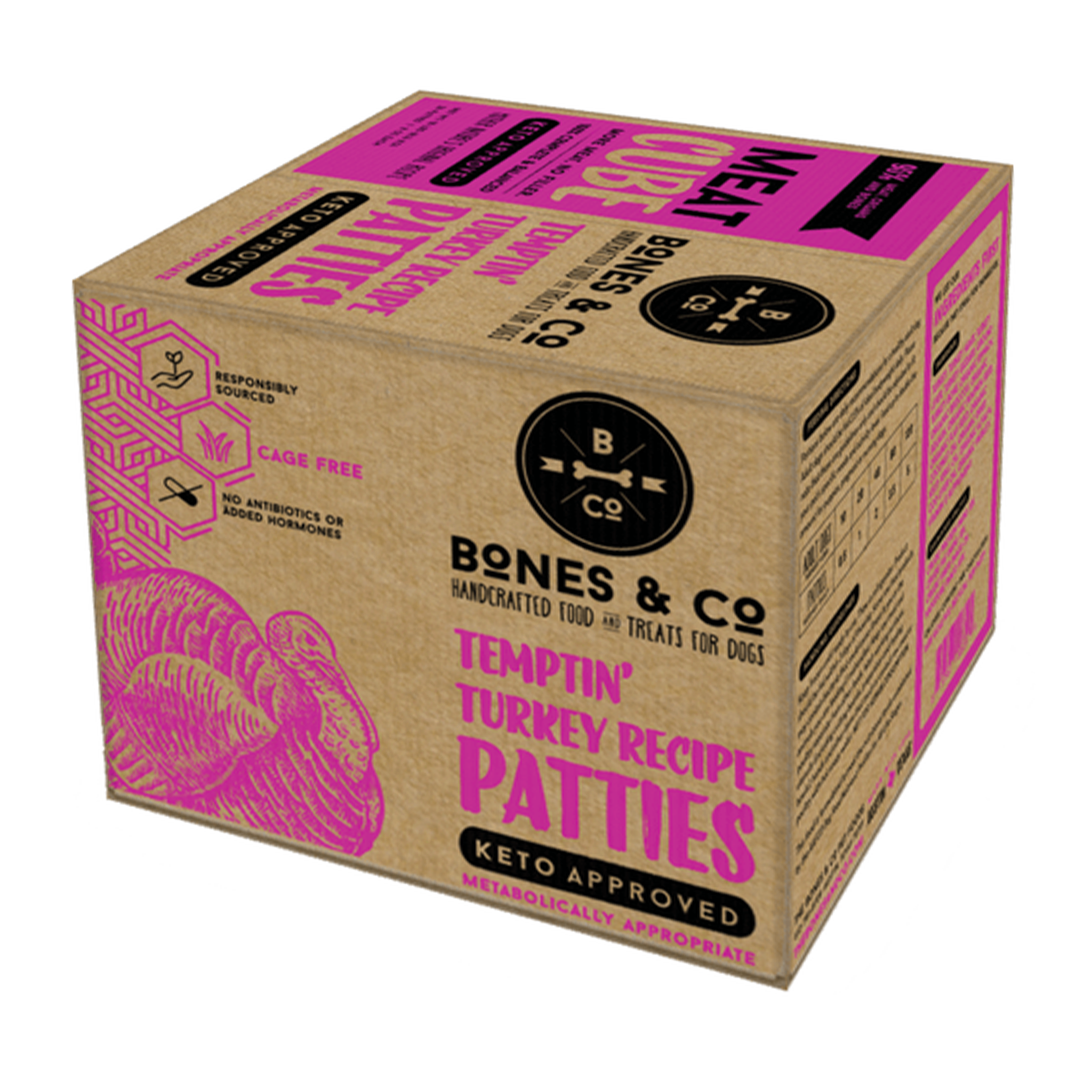 Bones & Co Turkey Raw Dog Food - Freeze-Dried Raw Diet for Dogs - Grain-Free, High-Protein, All-Natural Pet Food - Perfect for Sensitive Stomachs & Picky Eaters - Ideal for Home Feeding, Travel & Outdoor Adventures