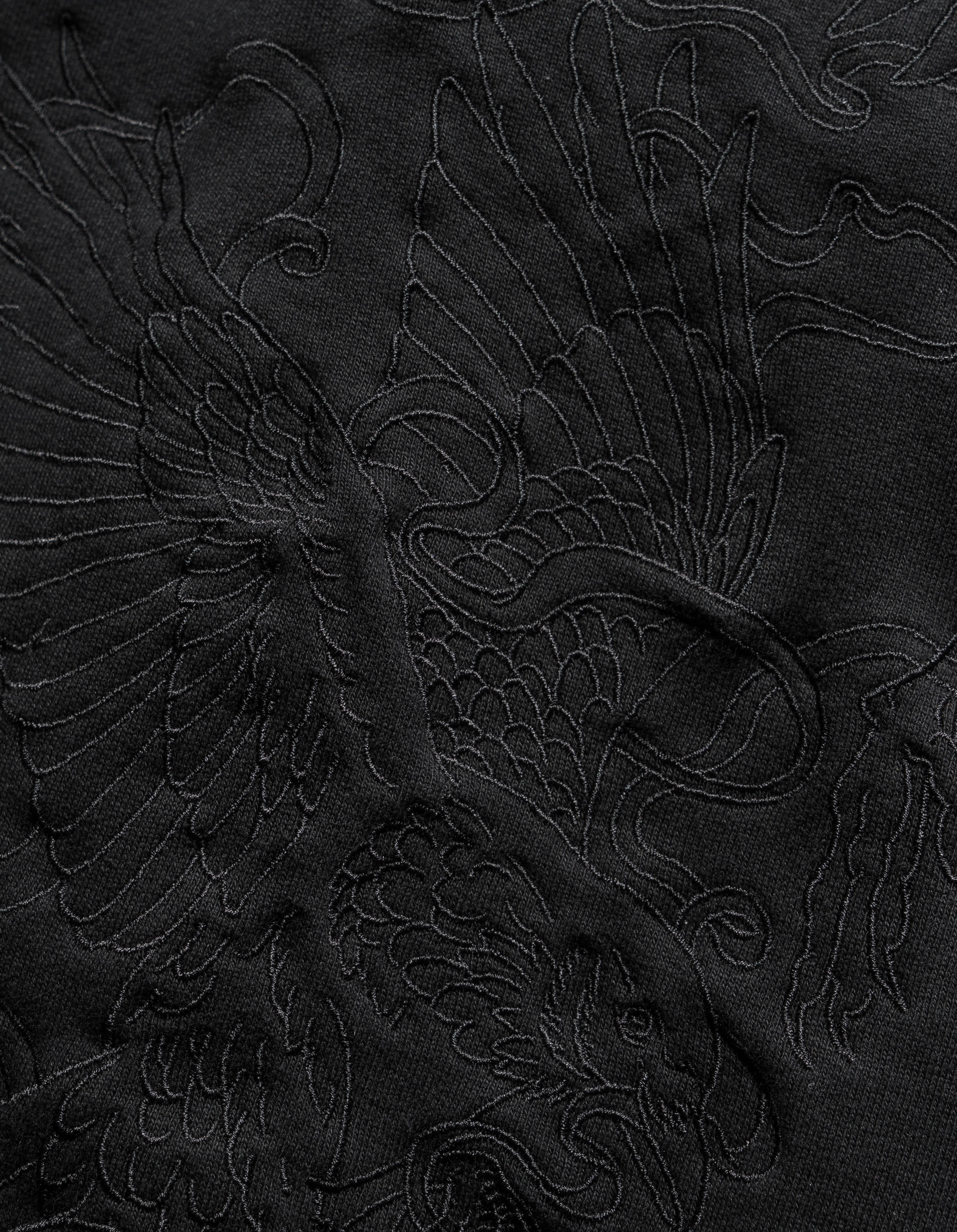 Black Crow & Heron Print Sweat Kimono - Stylish Loungewear for Women, Perfect for Yoga, Meditation, and Relaxing at Home