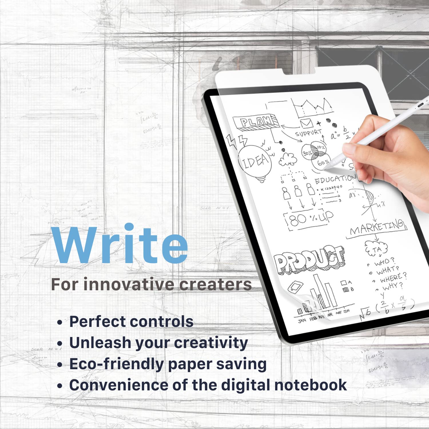 SWITCHEASY Carbon Texture CoverBuddy iPad Pro 11 Case - Compatible with Magic Keyboard & Includes Paper Texture Screen Protector | Slim Protective Cover for iPad Pro 11 Inch | Perfect for Work, Travel & Creative Professionals