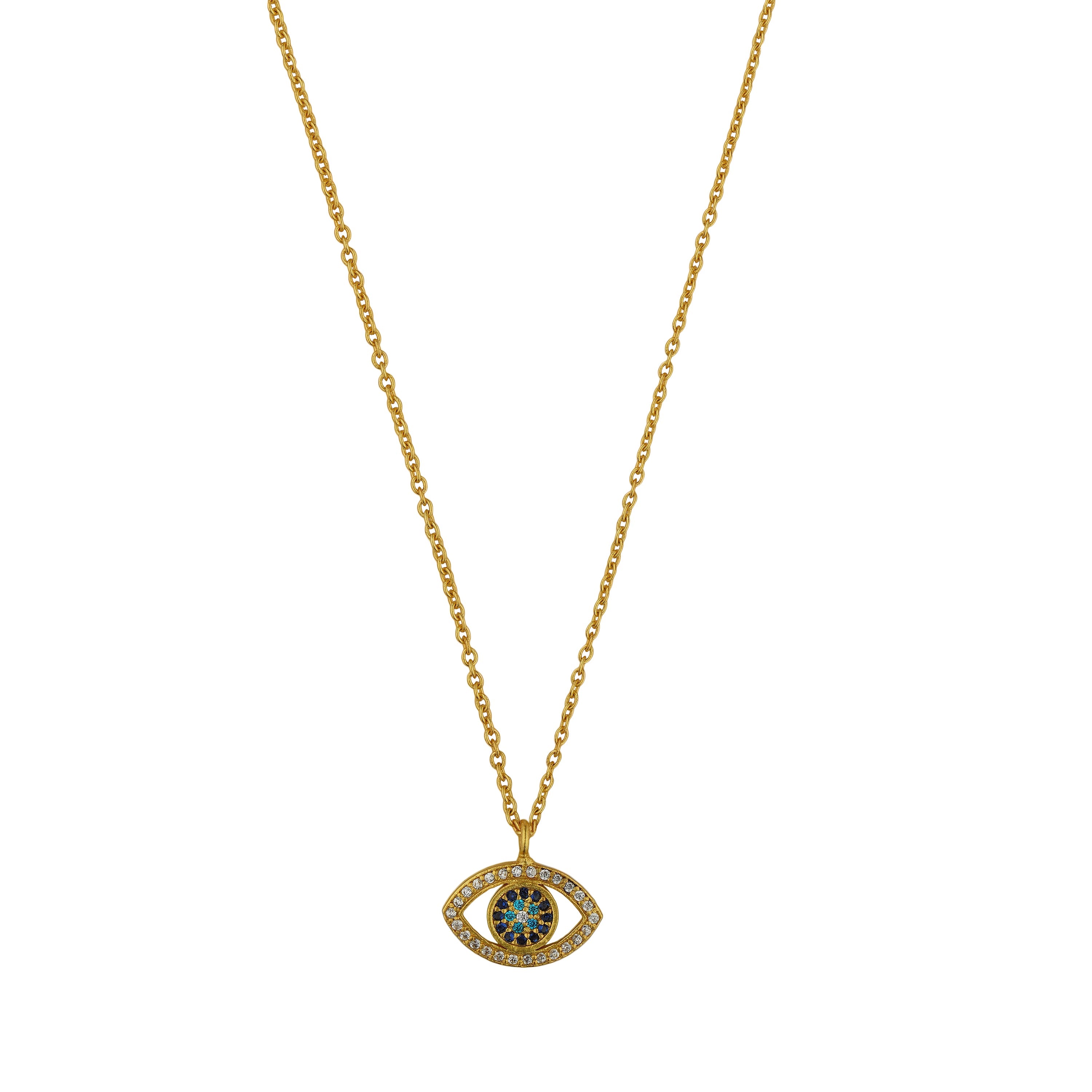 Evil Eye Necklace for Women - Sparkling Protection Pendant with Blue Crystal & Silver Chain - Perfect for Gifts, Spiritual Jewelry & Everyday Wear