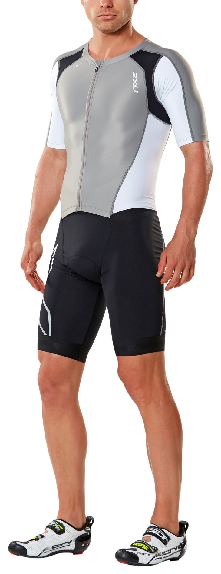 2XU Men's High-Performance Compression Trisuit with Zip Sleeves - Ideal for Triathlon, Cycling & Running Training