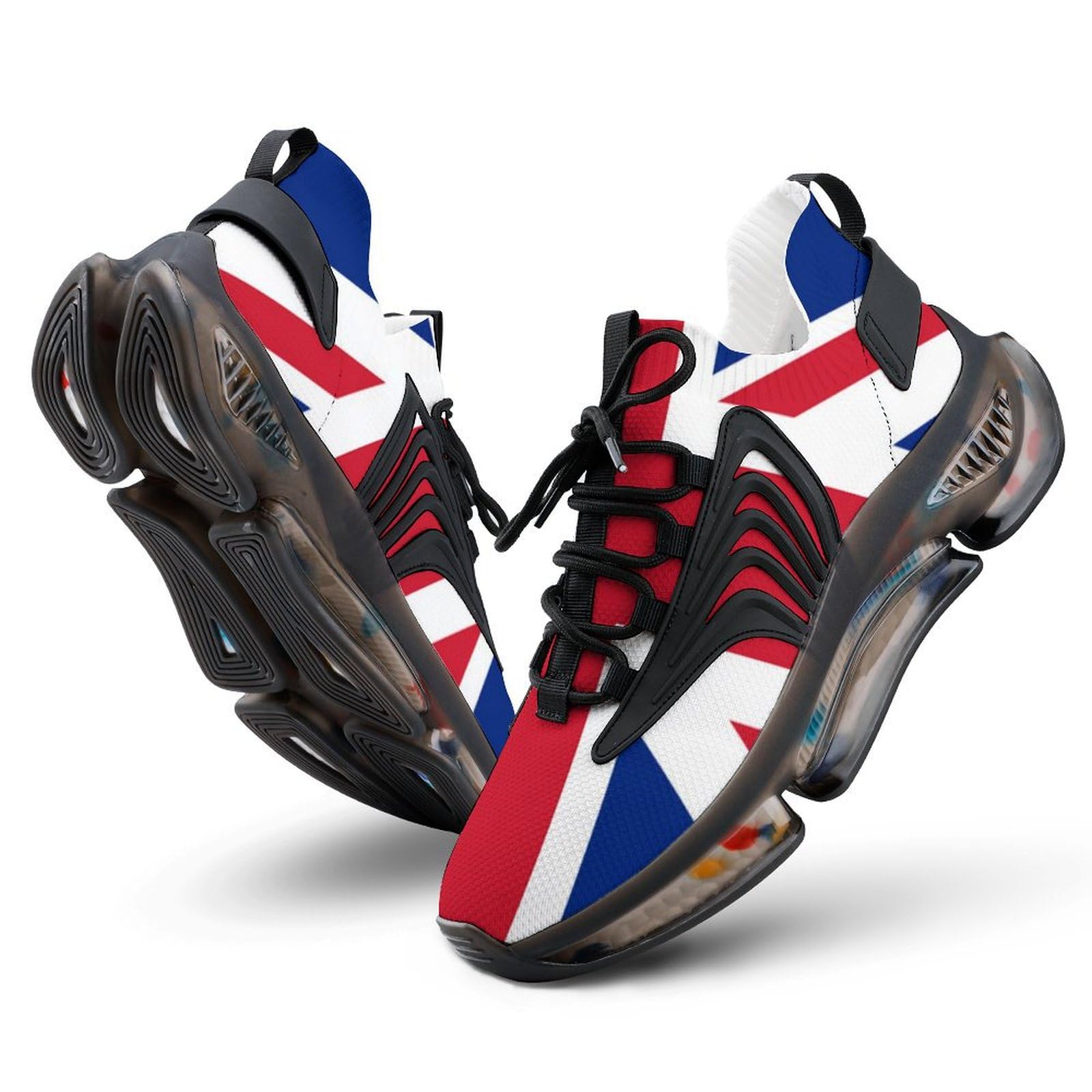 British Flag Men's Running Shoes - Lightweight Athletic Sneakers for Gym, Hiking & Casual Wear | Breathable Sport Shoes for Jogging, Workouts & Outdoor Activities