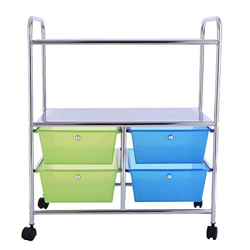 Blue & Green & Chrome Finish