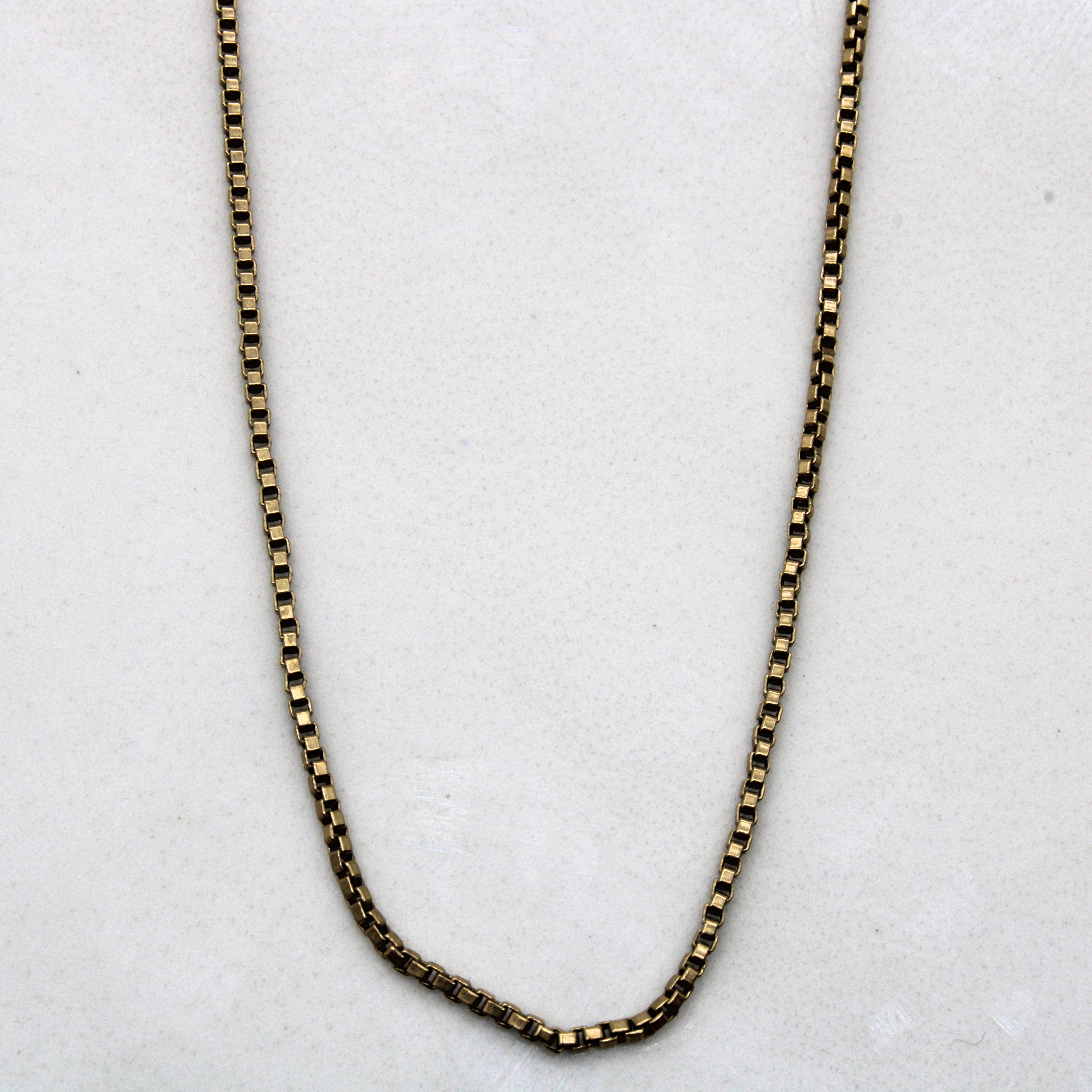 10K Yellow Gold Box Chain Necklace for Men & Women - 17 Inch Solid Gold Box Link Chain - Perfect for Everyday Wear, Gifts & Special Occasions