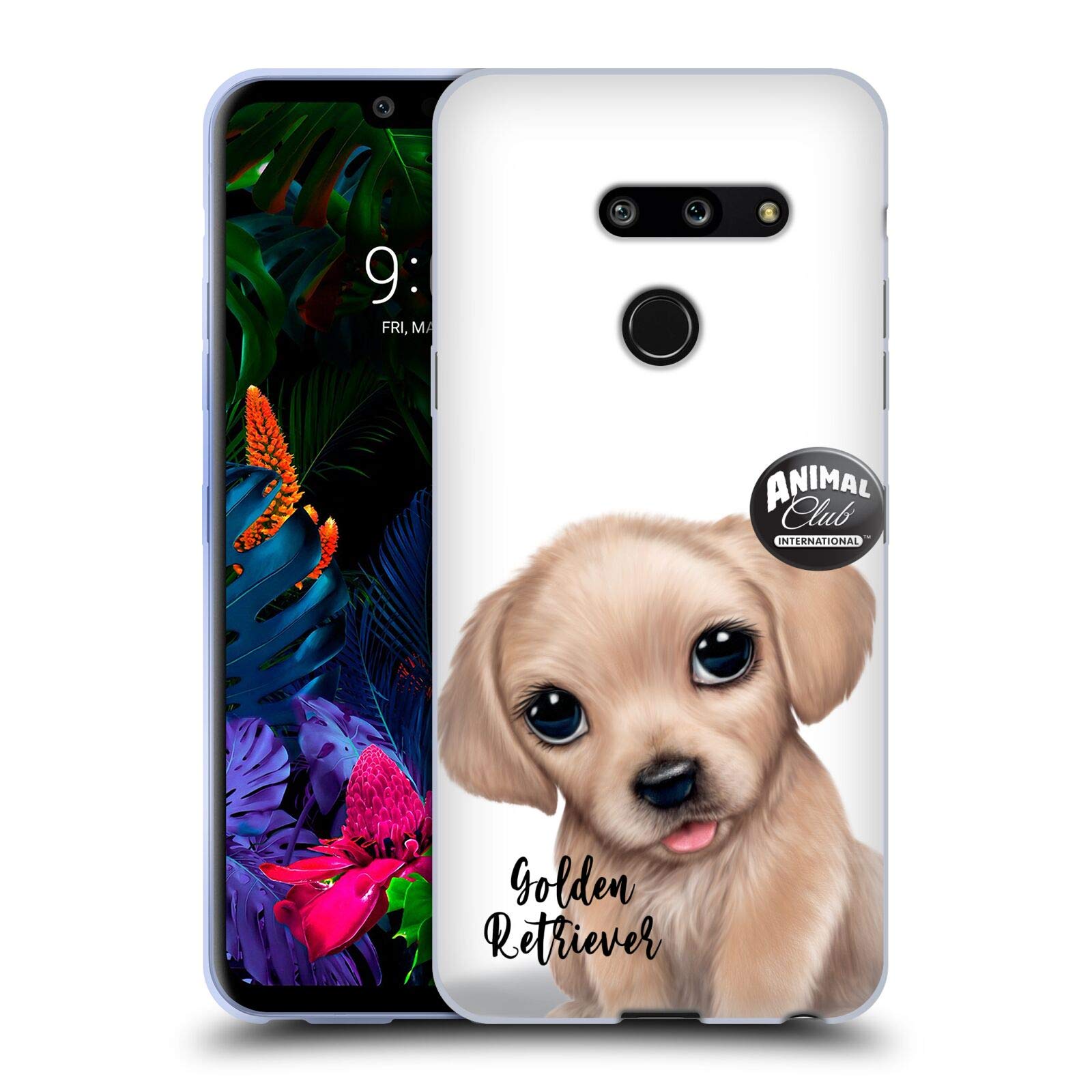 LG G8 ThinQ Golden Retriever Soft Gel Case by Head Case Designs - Officially Licensed Animal Club International, Perfect for Pet Lovers and Daily Use