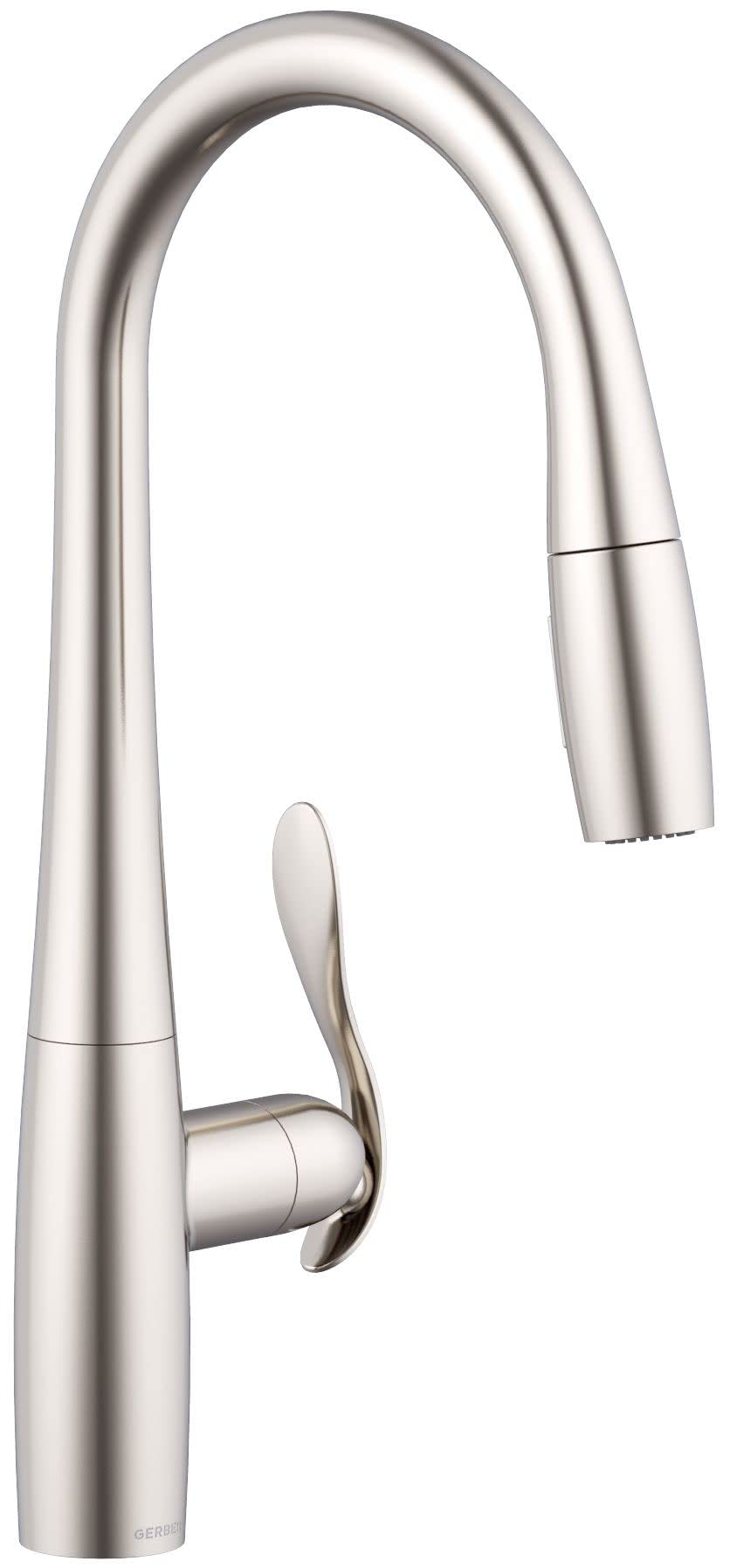 Gerber Selene 1.75 GPM Single Hole Pull Down Kitchen Faucet in Chrome - High Arc Sprayer for Washing Dishes & Filling Pots