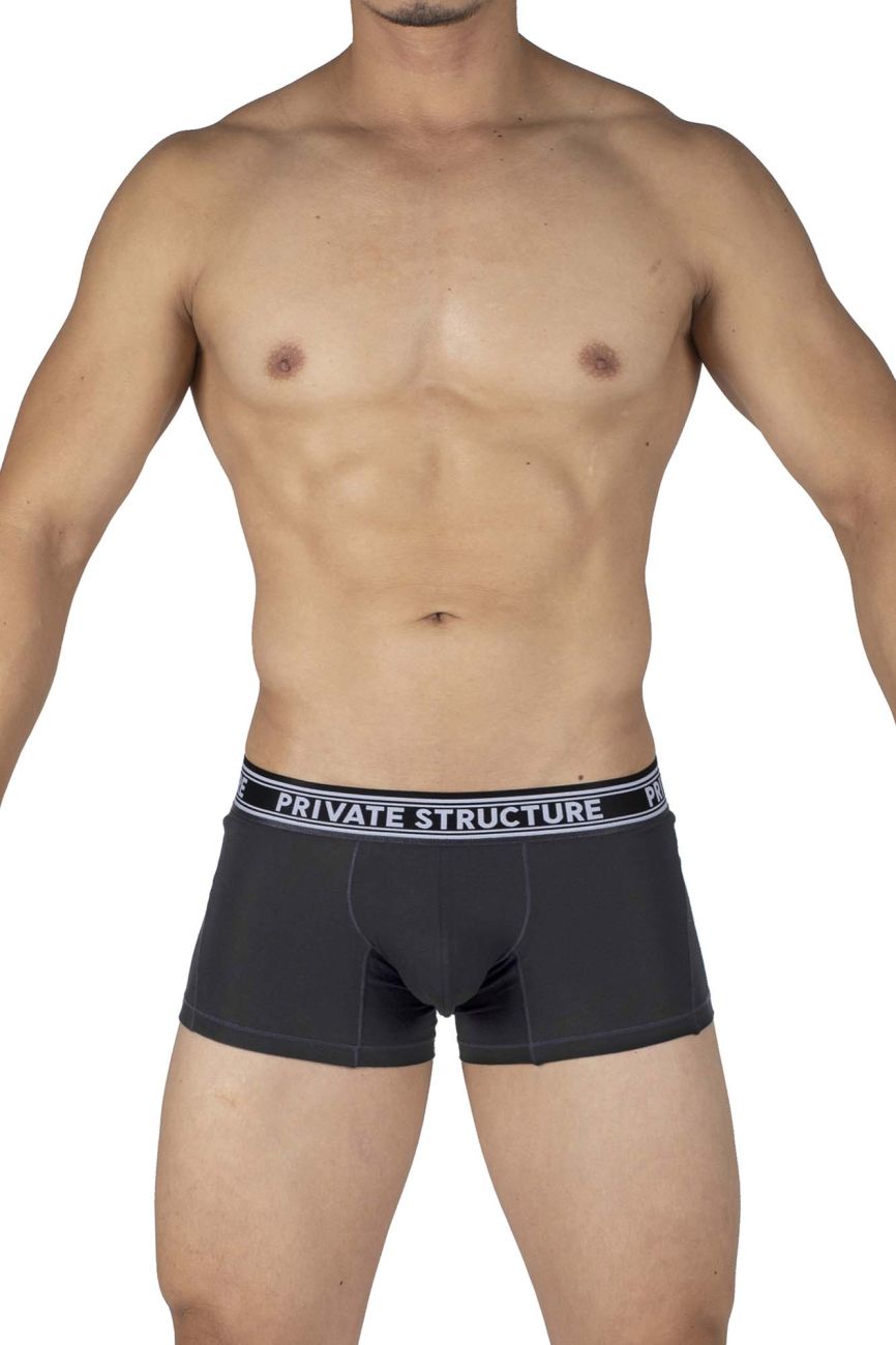 Private Structure Mid Waist Trunk - Comfortable Men's Underwear for Everyday Wear | Breathable Cotton Boxer Briefs | Perfect for Workout, Lounge & Sleep