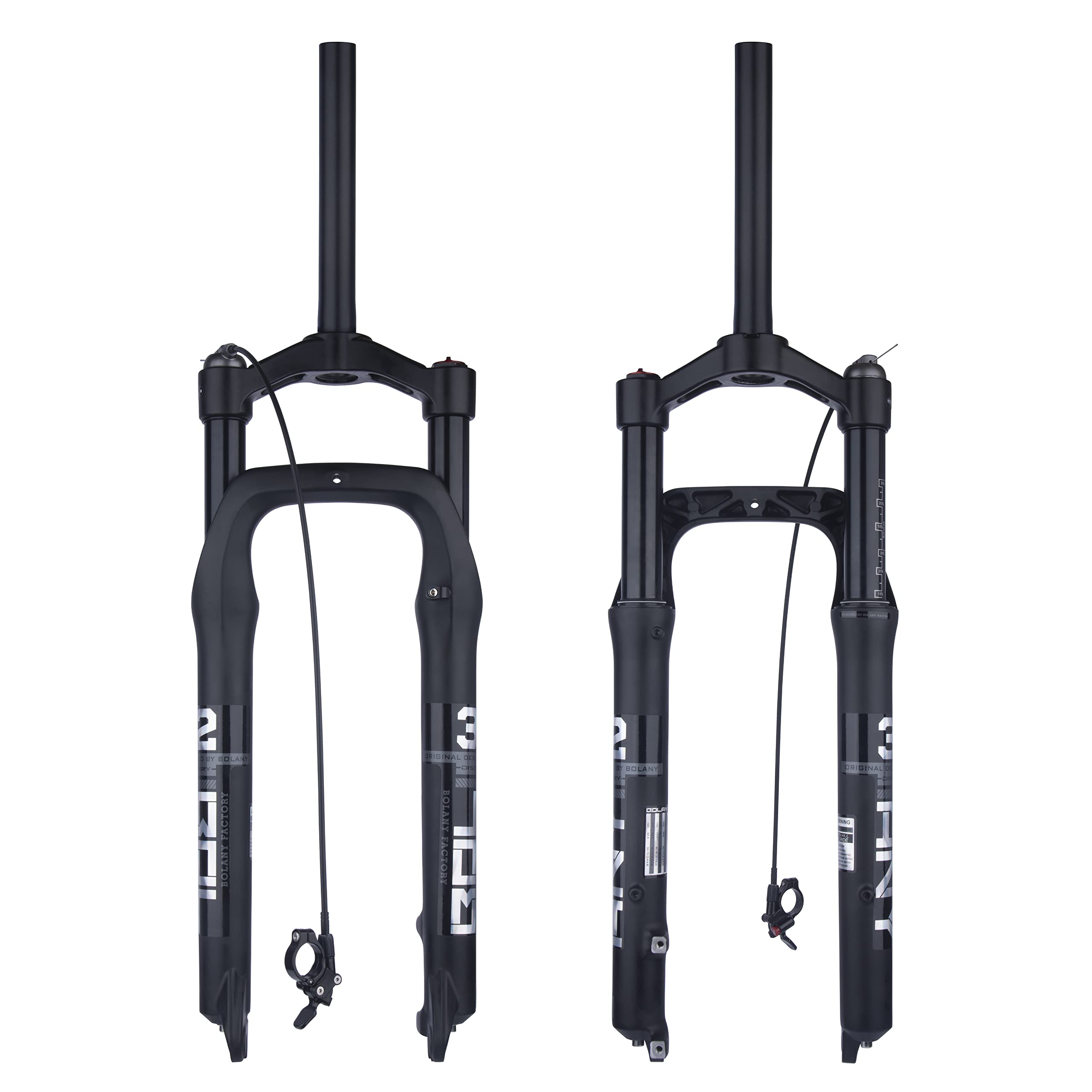 BOLANY 26 Inch Aluminum Alloy Air Suspension Fat Bike Fork - Compatible with 4.0