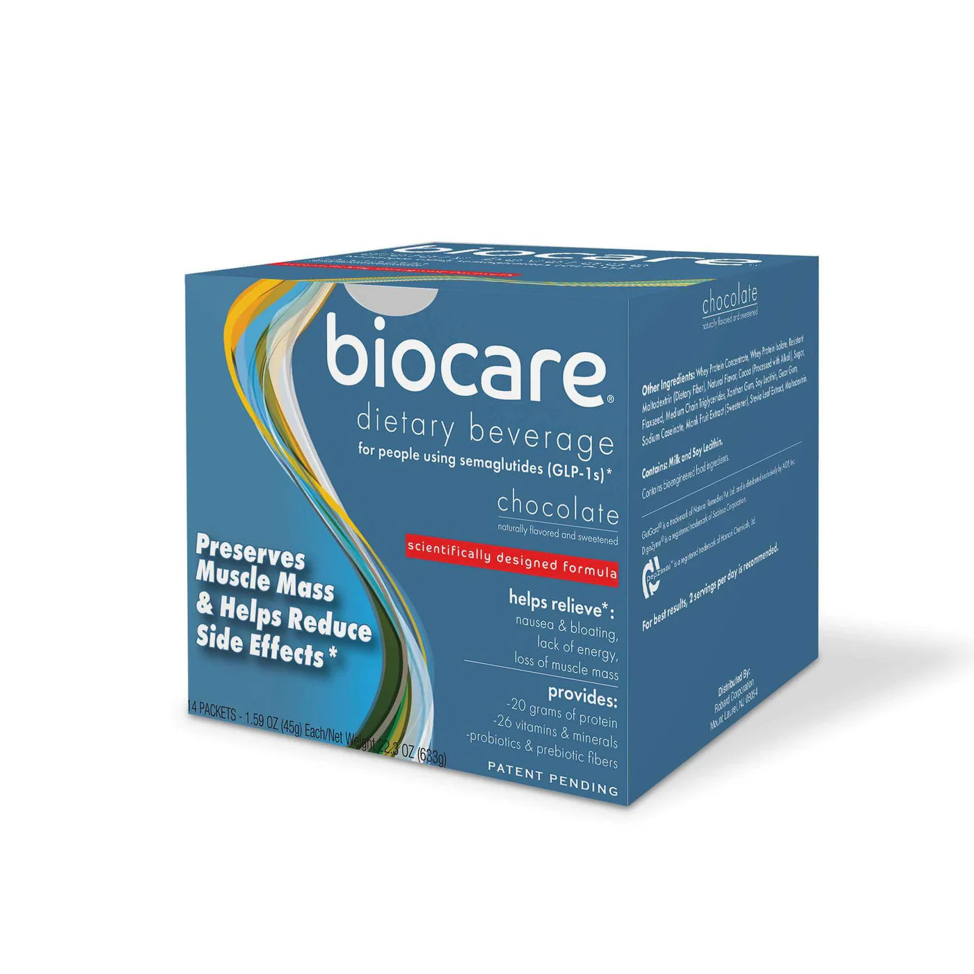Biocare GLP-1 Weight Loss Drink - Natural Appetite Suppressant & Metabolism Booster - Keto & Low-Carb Friendly Meal Replacement Shake for Healthy Weight Management - Perfect for Busy Professionals & Fitness Enthusiasts