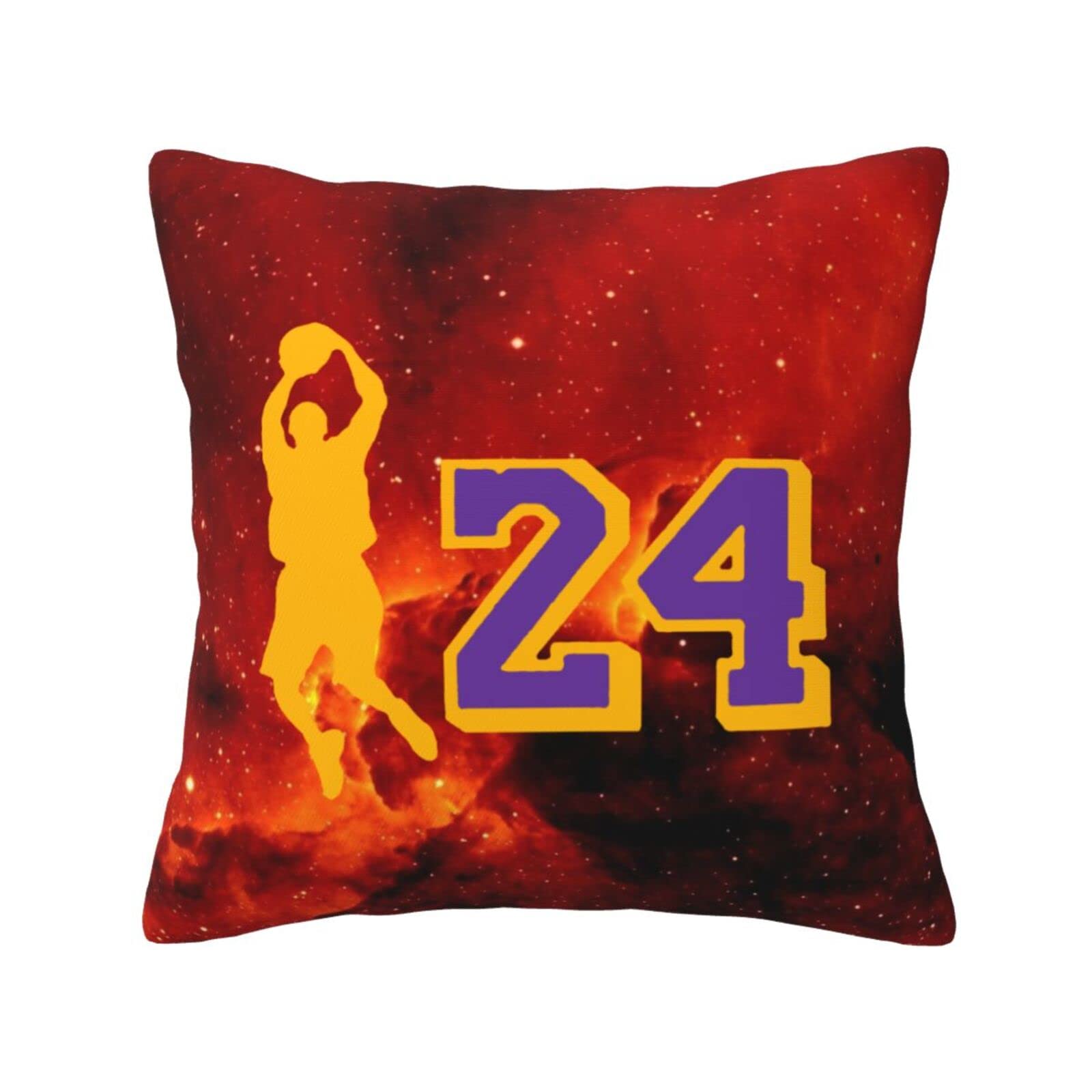 **3D Mamba Kobe Bryant Basketball Throw Pillow Cover - Soft Decorative Cushion Case for Sofa, Couch, Bed & Car - Perfect for NBA Fans, Sports Decor & Gift Ideas**