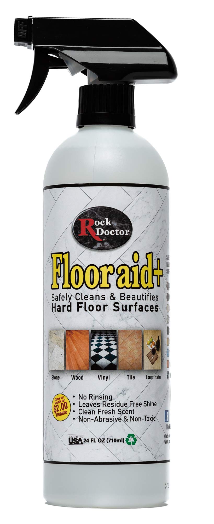 Eco-Friendly Multi-Surface Floor Cleaner - Safe for Vinyl, Ceramic Tile, Stone, Laminate & Hardwood Floors - Biodegradable 24oz Liquid - Perfect for Home, Office & Commercial Cleaning