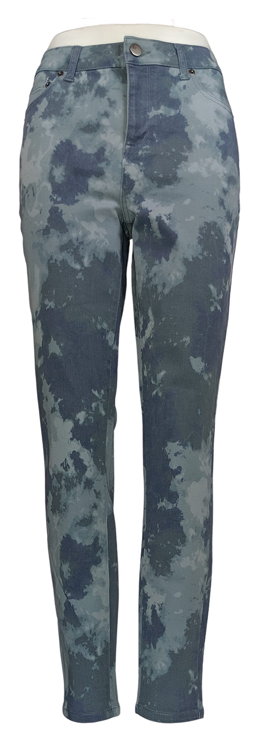 LORI GOLDSTEIN Women's Printed Twill Ankle Jeans - Size 2 Blue A343692 | Casual Wear, Everyday Outfits & Street Style Fashion