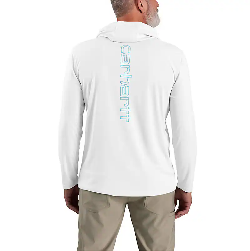 Force Sun Defender Lightweight Long Sleeve Hooded Graphic T-Shirt for Men - Spring 2024 Fashion, UPF 50+ Sun Protection - Perfect for Outdoor Activities, Hiking & Beach