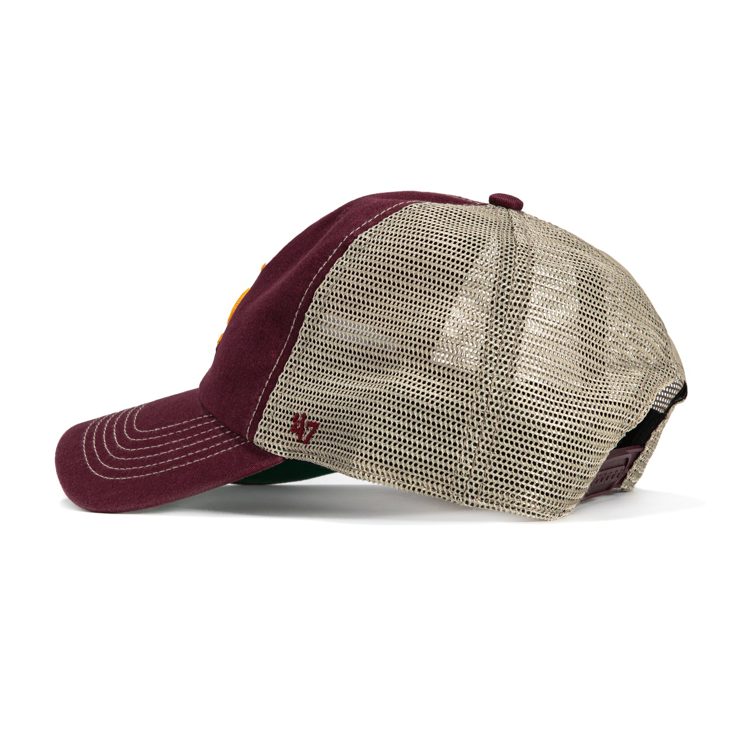 47 Brand Arizona State Sun Devils Trawler Cleanup Snapback Hat - Maroon & Gold - Adjustable Baseball Cap for Men & Women - Perfect for Sports, Tailgating & Casual Wear