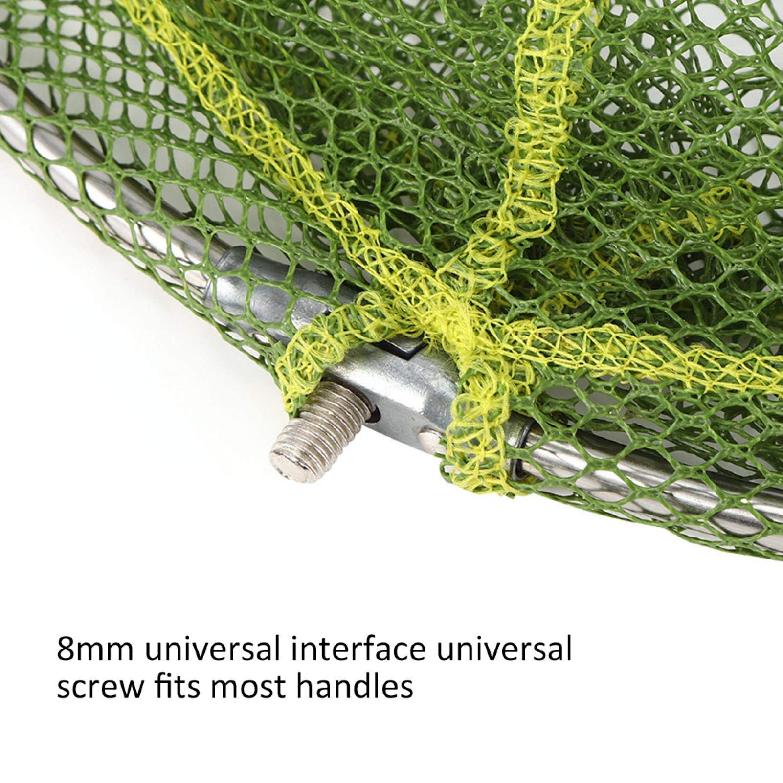 **Premium Floating Fishing Landing Net - 3-Layer Stainless Steel Mesh for Saltwater & Freshwater Fishing - Durable & Lightweight for Anglers (Green) - Ideal for Kayak, Boat, and Shore Fishing**