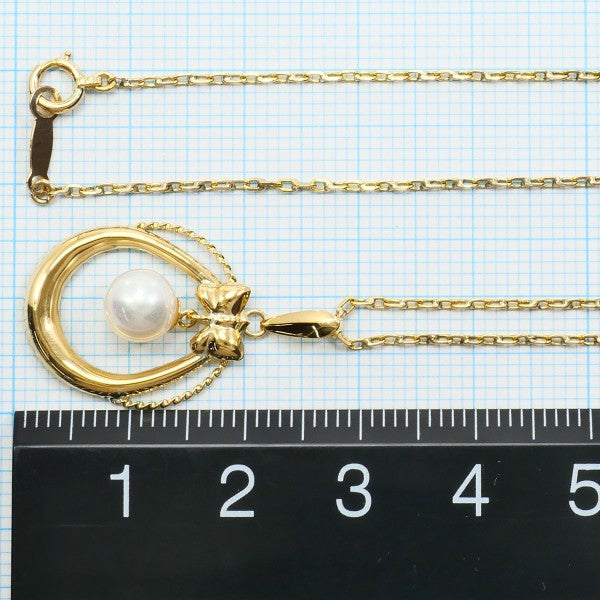 18K Yellow Gold Pearl Necklace for Women - Elegant Luxury Jewelry Gift for Wedding, Anniversary & Special Occasions