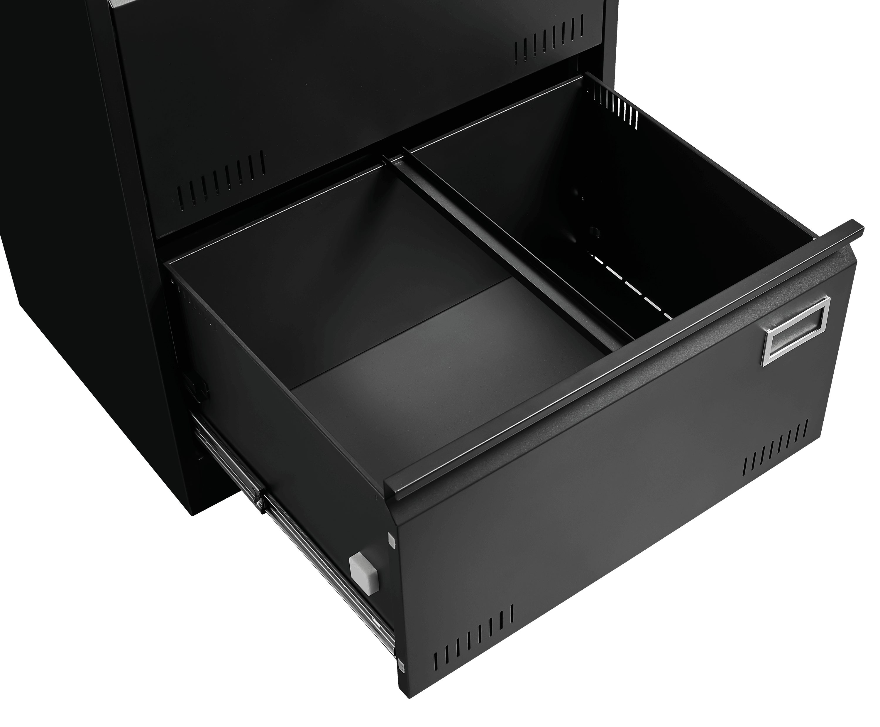 2-Drawer Black Metal Lateral File Cabinet with Lock - Office Vertical Storage for Home, Legal, Letter & A4 Documents - Secure Locking File Cabinet for Office, Study or Workspace (Assembly Required)