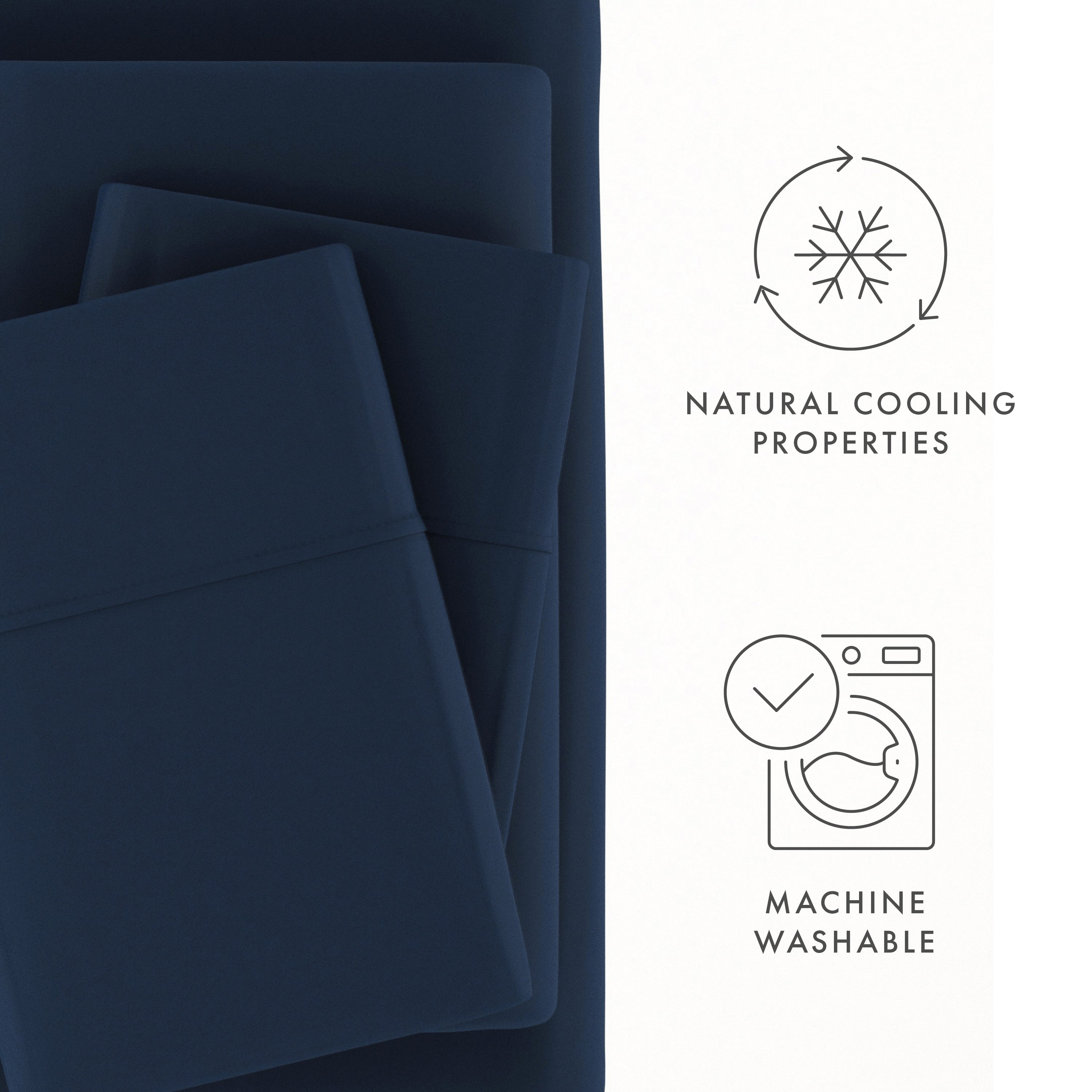 Premium 4-Piece Bamboo Sheet Set - Queen Size, Soft & Breathable Bed Sheets for Cool Sleep - Perfect for Hot Sleepers, Eco-Friendly & Hypoallergenic - Ideal for Home, Hotel, and Guest Room Use
