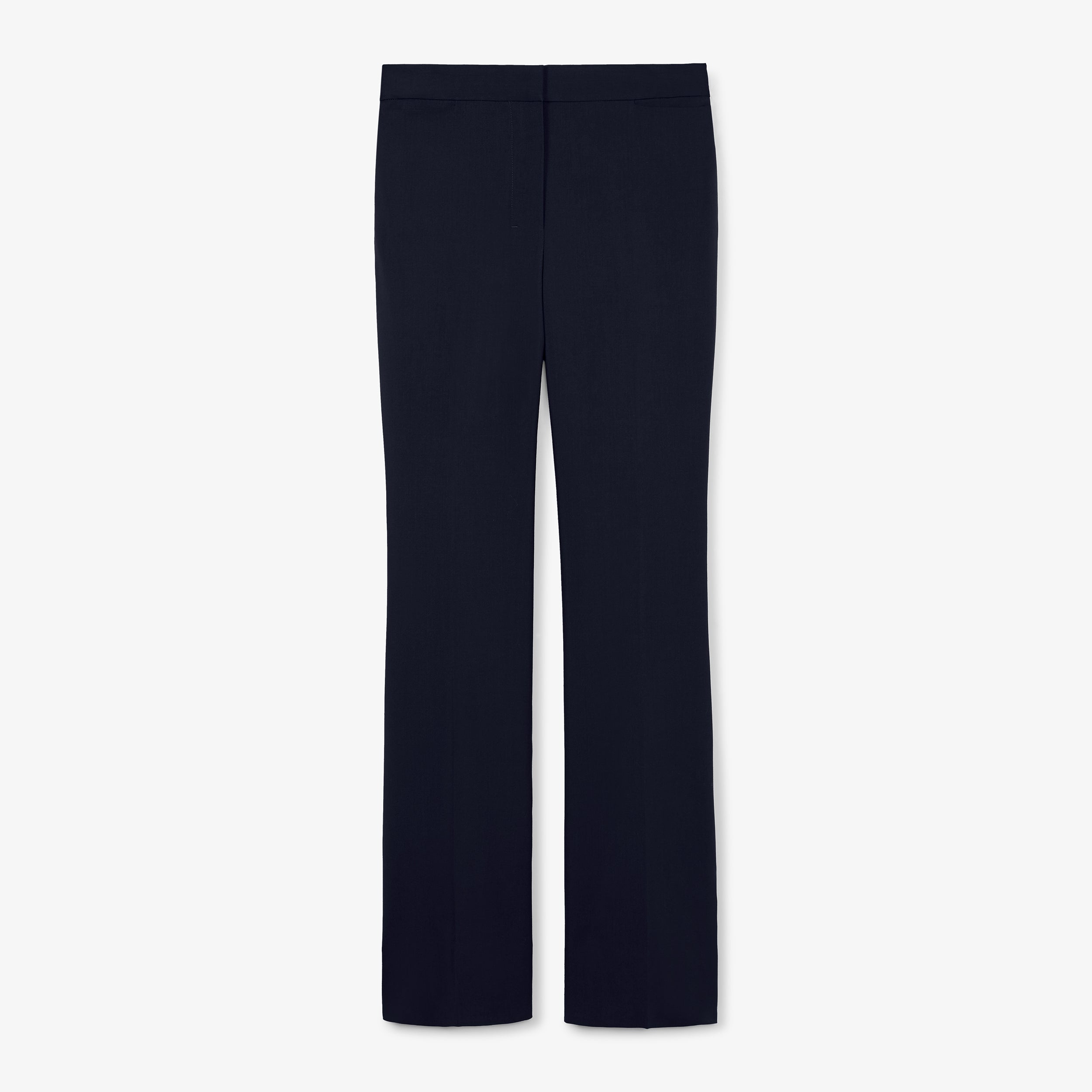 Horton Flare Trouser - Washable Wool Twill Pants for Women, Dark Navy - Perfect for Office Wear & Casual Outfits