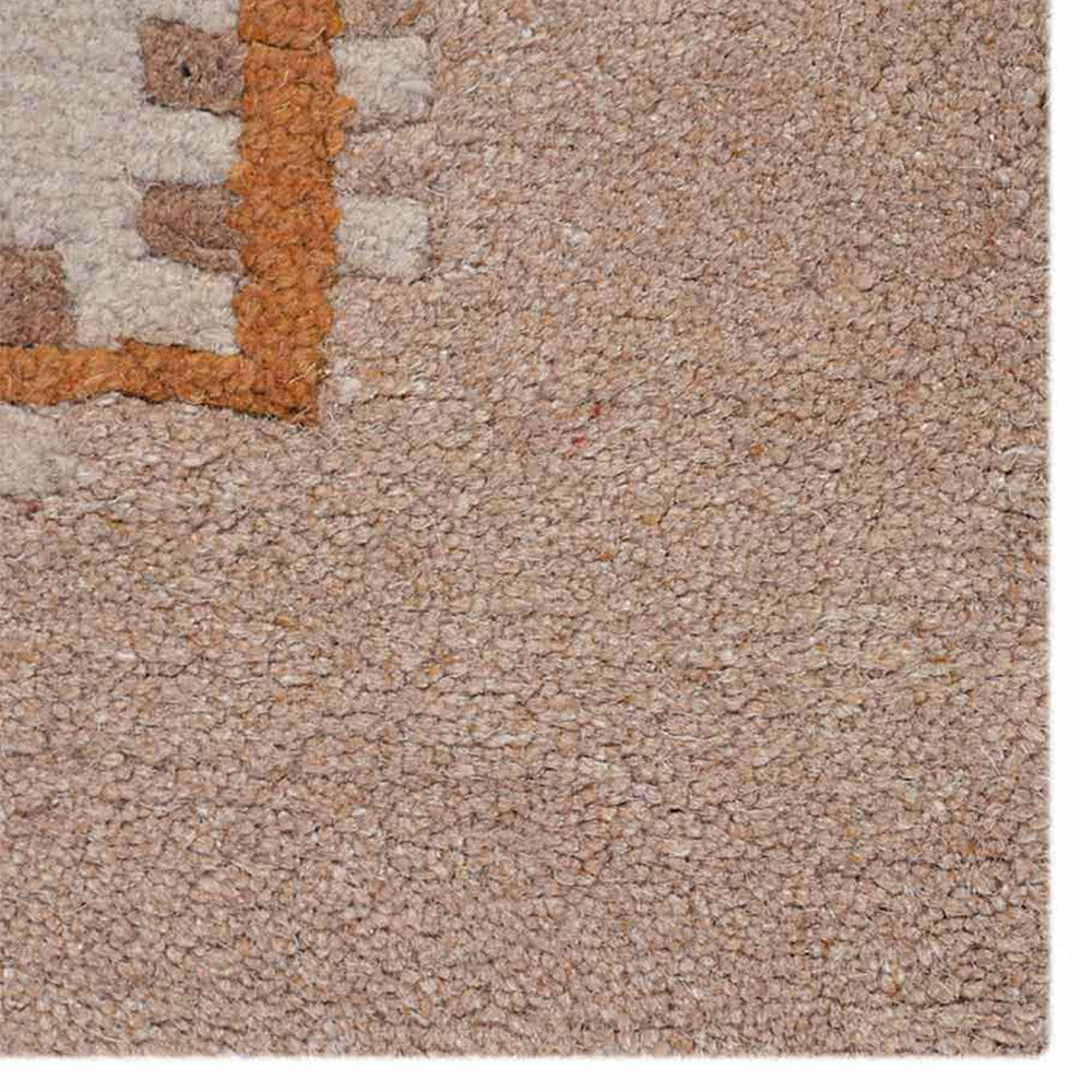 Handmade Bold Hand Knotted Wool Rug - Bohemian Style Area Rug for Living Room, Bedroom & Home Decor