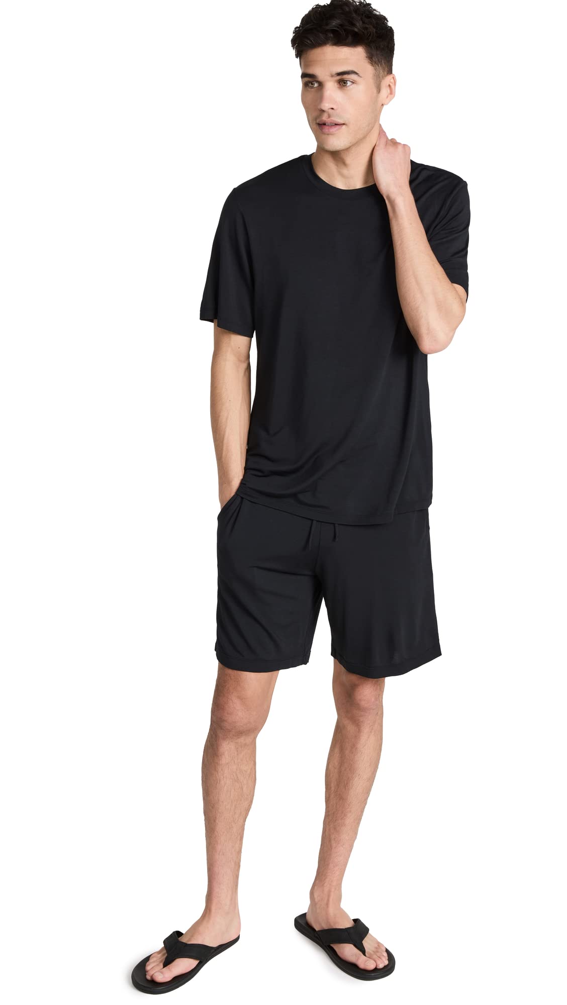 Eberjey Men's Henry Short Pajama Set - Soft Cotton Sleepwear for Lounge & Travel - Perfect for Summer Nights & Relaxing at Home