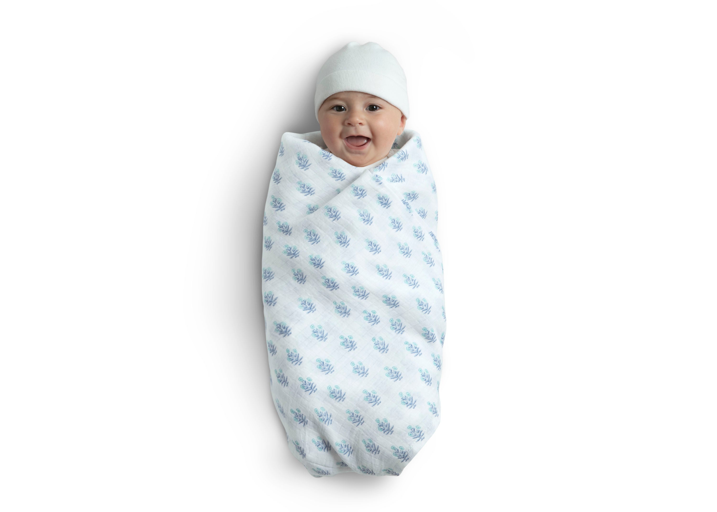 100% Cotton Muslin Baby Receiving Blankets - Soft & Breathable Swaddle Blankets for Newborns, 4 Pack - Perfect for Swaddling, Nursing & Stroller Use