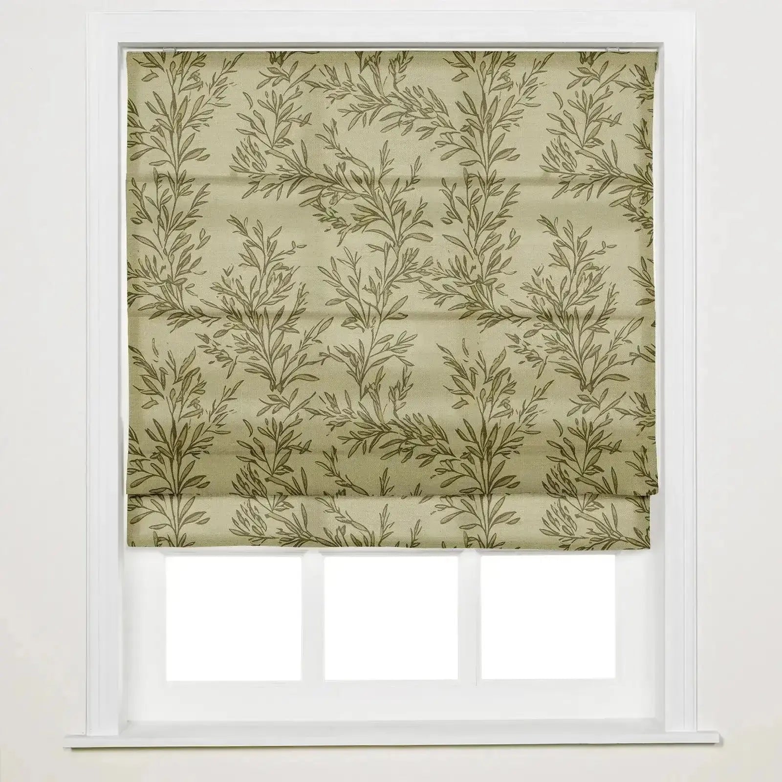 Elegant Sara Le Printed Roman Shade - Cordless Window Treatment for Plus Size Windows | Perfect for Living Room, Bedroom & Home Office Decor