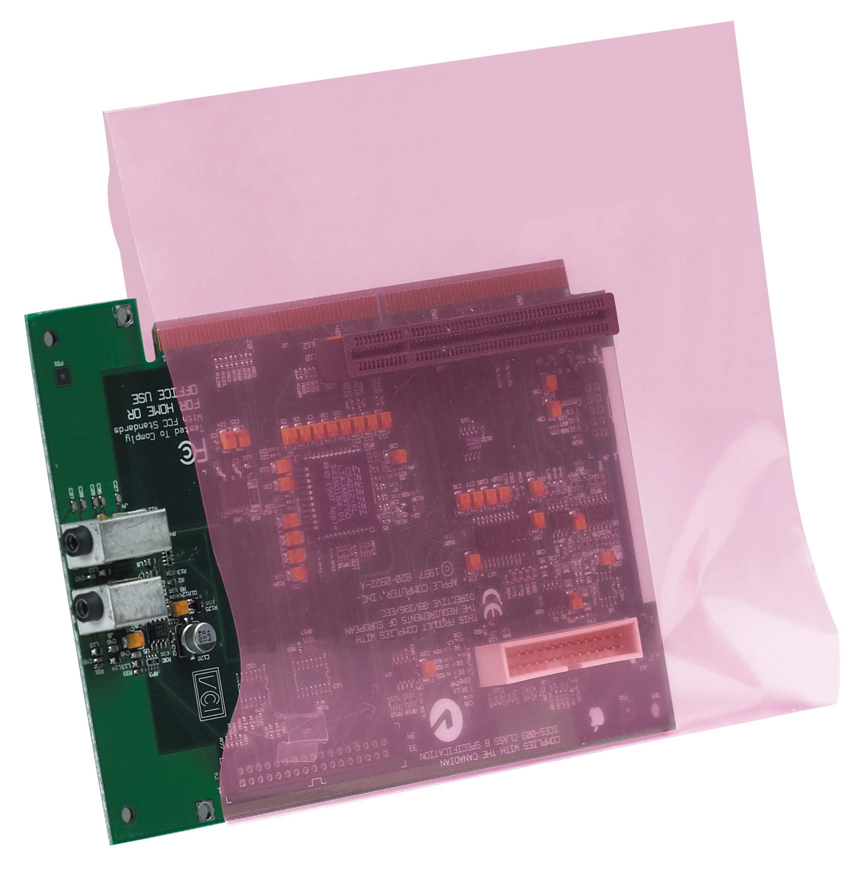 Tape Logic TLPBAS510 Anti-Static 2 Mil Poly Bags 10x14 Inch - 1000 Pack Pink for Electronics Protection | ESD Safe Packaging for Circuit Boards, Components & Sensitive Devices
