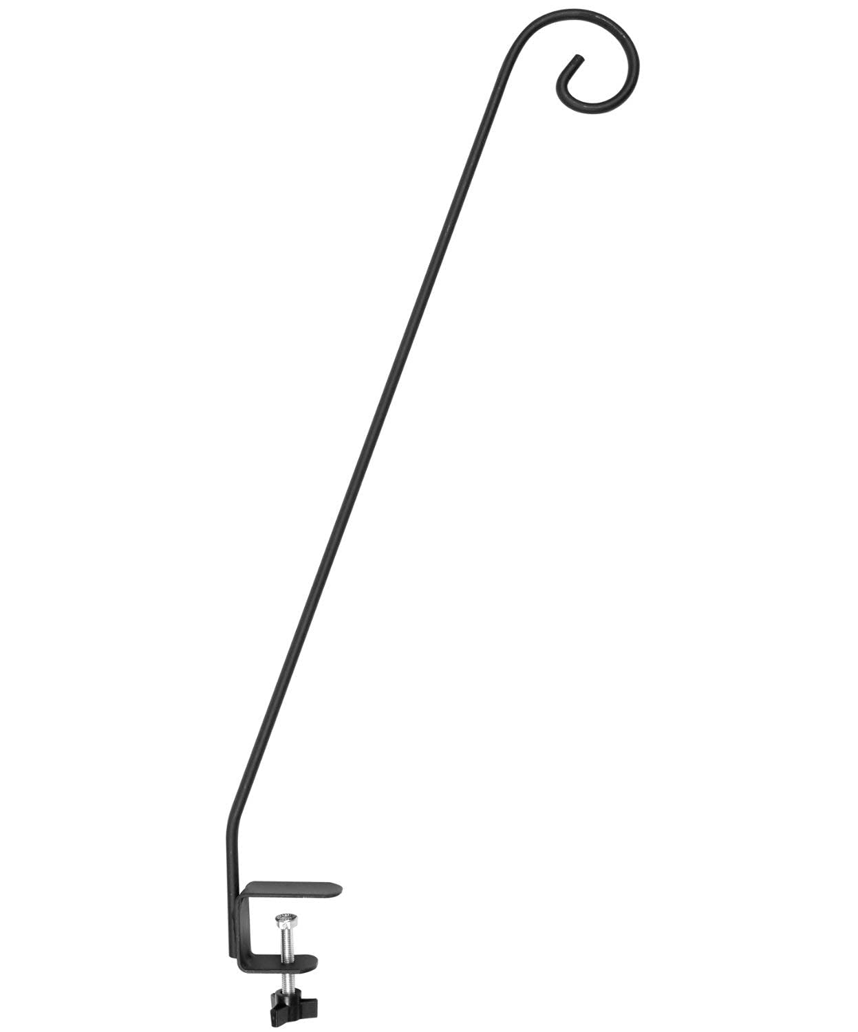 **Ashman Heavy Duty Double Forged Solid Metal Deck Hook - Strong Single Piece Rod for Hanging Bird Feeders, Plant Hangers, Lanterns, Wind Chimes & Outdoor Decor - Perfect for Patio, Garden & Backyard**