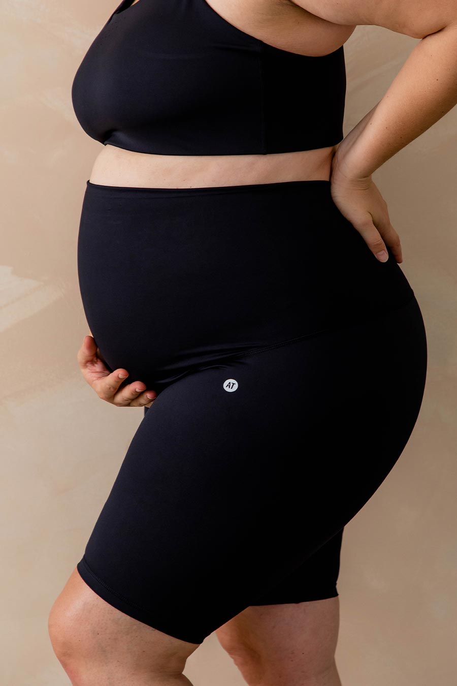 Best Maternity Support Bike Shorts for Pregnancy - Black - Perfect for Cycling, Yoga & Active Moms