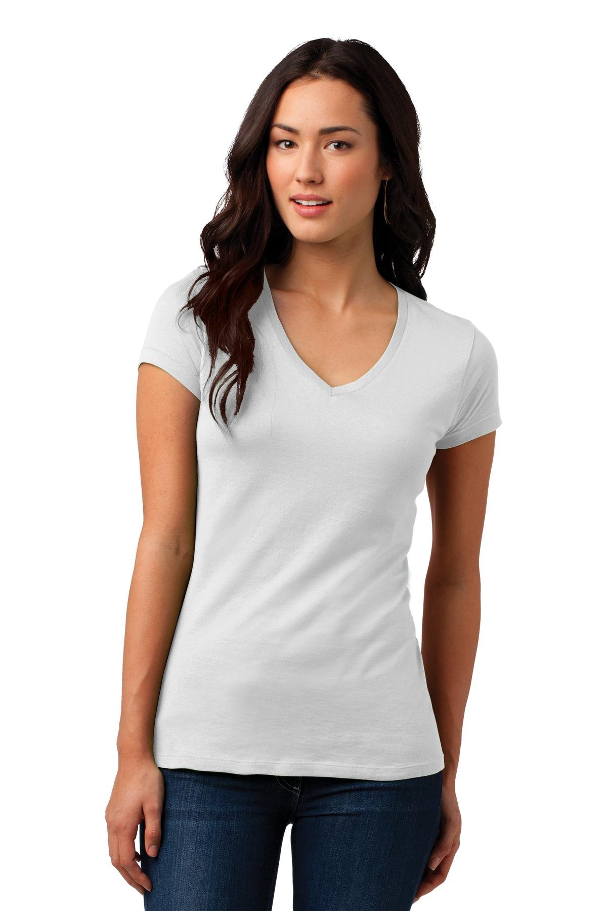 Vintage Wash V-Neck T-Shirt for Juniors - District DT4501 | Soft Cotton Tee for Casual Wear, School, and Everyday Outfits