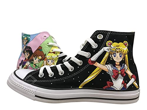 Anime Shoes for Women - Hand Painted Canvas Cute Sneakers | Casual Walking, Cosplay & Anime Conventions