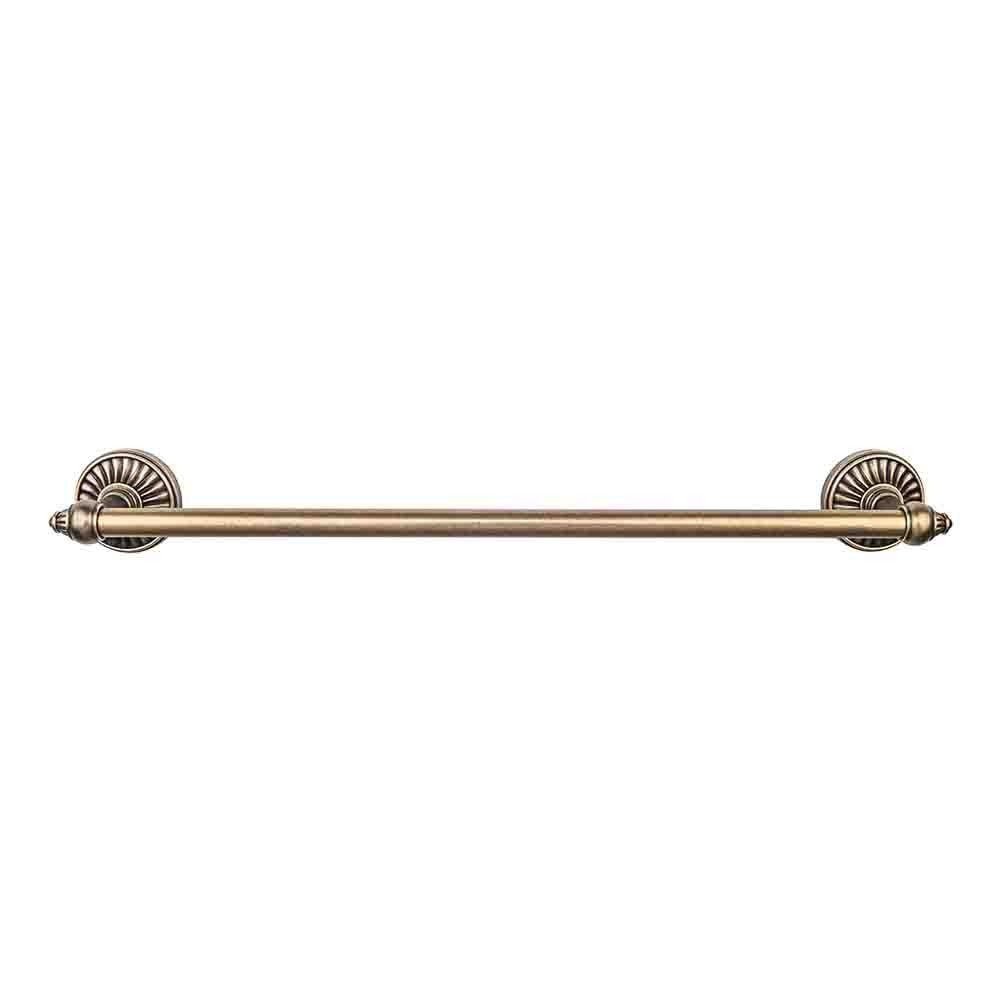Top Knobs TUSC8-PTA Tuscany Single Towel Rod in Pewter Finish - Elegant Bathroom Accessory for Towel Organization & Spa-Like Decor