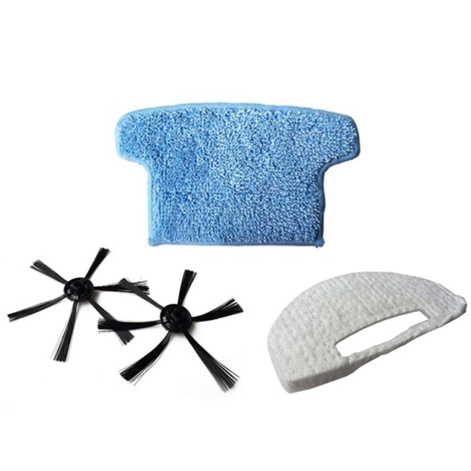 Qgg Side Brushes & Filter Mop Cloth Replacement Kit for iSweep S320 Robot Vacuum - Compatible Cleaning Accessories, Vacuum Parts & Maintenance Tools for Household Cleaning | Perfect for Hard Floors, Carpets & Pet Hair Removal