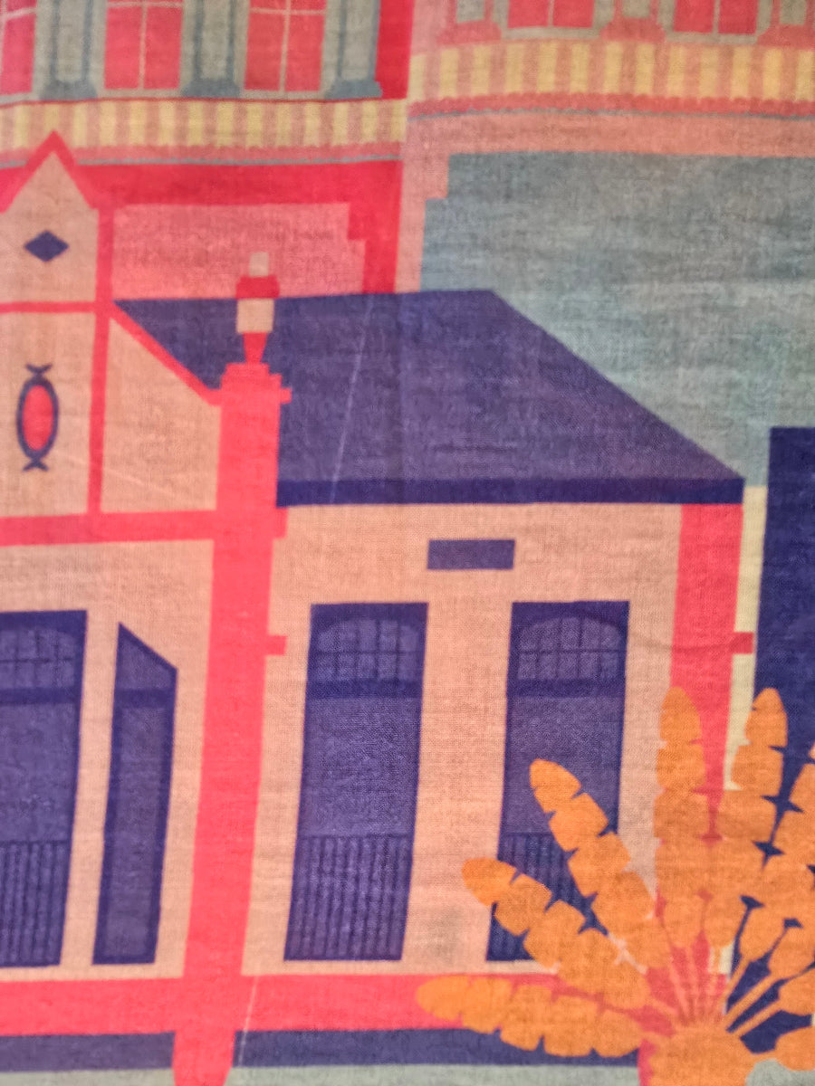 SC Singapore in Technicolour Cotton Scarf - Lightweight Fashion Accessory for Women, Travel & Gift Giving