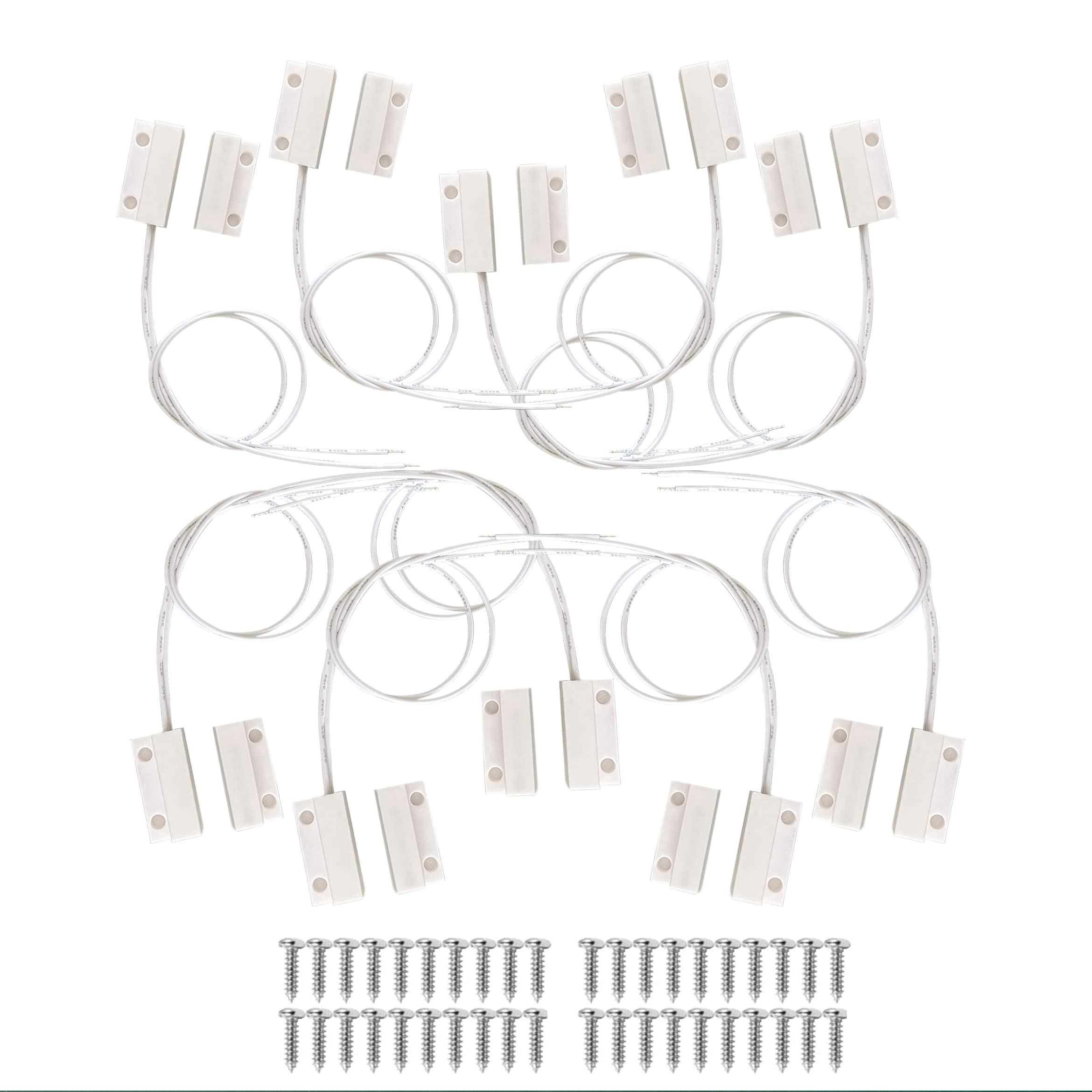 Normally Open Magnetic Switch Door Contact Sensor - NM-38C | Switch On When Magnet Near, Off When Away | Perfect for Home Security & Window Alarm Systems