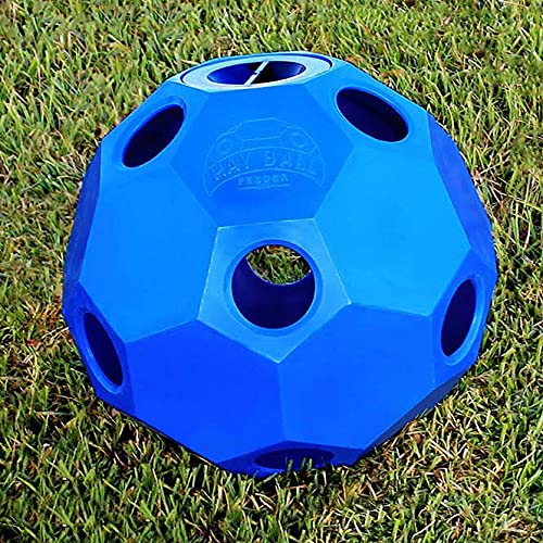 Mini Slow Feed Hay Ball Feeder for Small Pets - Blue - Perfect for Rabbits, Guinea Pigs & Hamsters - Fun & Healthy Feeding Toy for Cages & Playtime