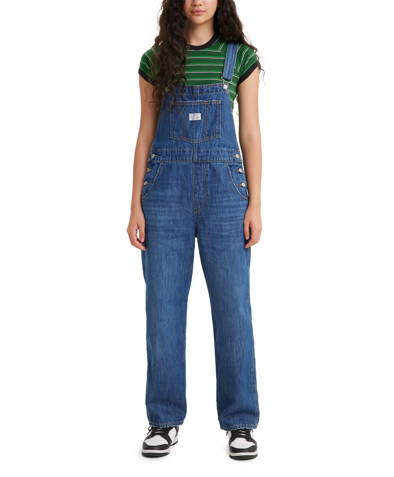 Levi's Women's Vintage Denim Overalls - Classic High Waist Bib Overalls for Women, Retro 90s Style Jeans Overalls for Casual Wear, Work & Outdoor Activities