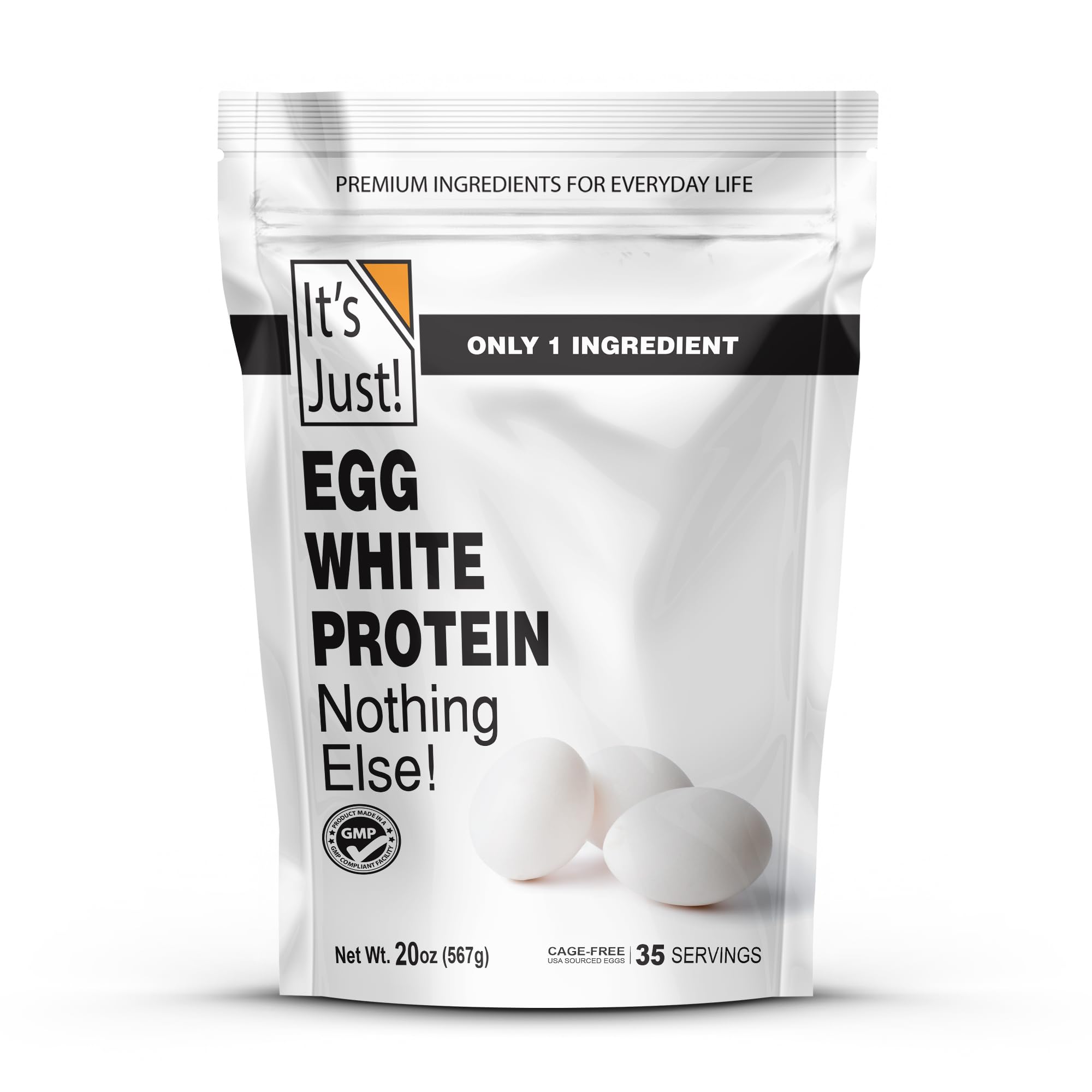 Unflavored Egg White Protein Powder - 20oz | Non-GMO, USA Farms | Dried Egg Whites for Baking, Smoothies & Protein Shakes | Perfect for Meringues, Fitness & Keto Diets