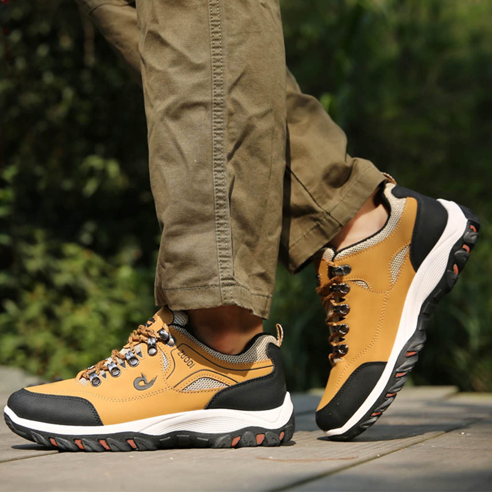 **LCpddajlspig Men's Waterproof Hiking Boots - Non-Slip Winter Trekking Shoes for Outdoor & Mountain Adventures, Lightweight Safety Shoes for Hiking, Motorcycle Riding & Snow Walking**
