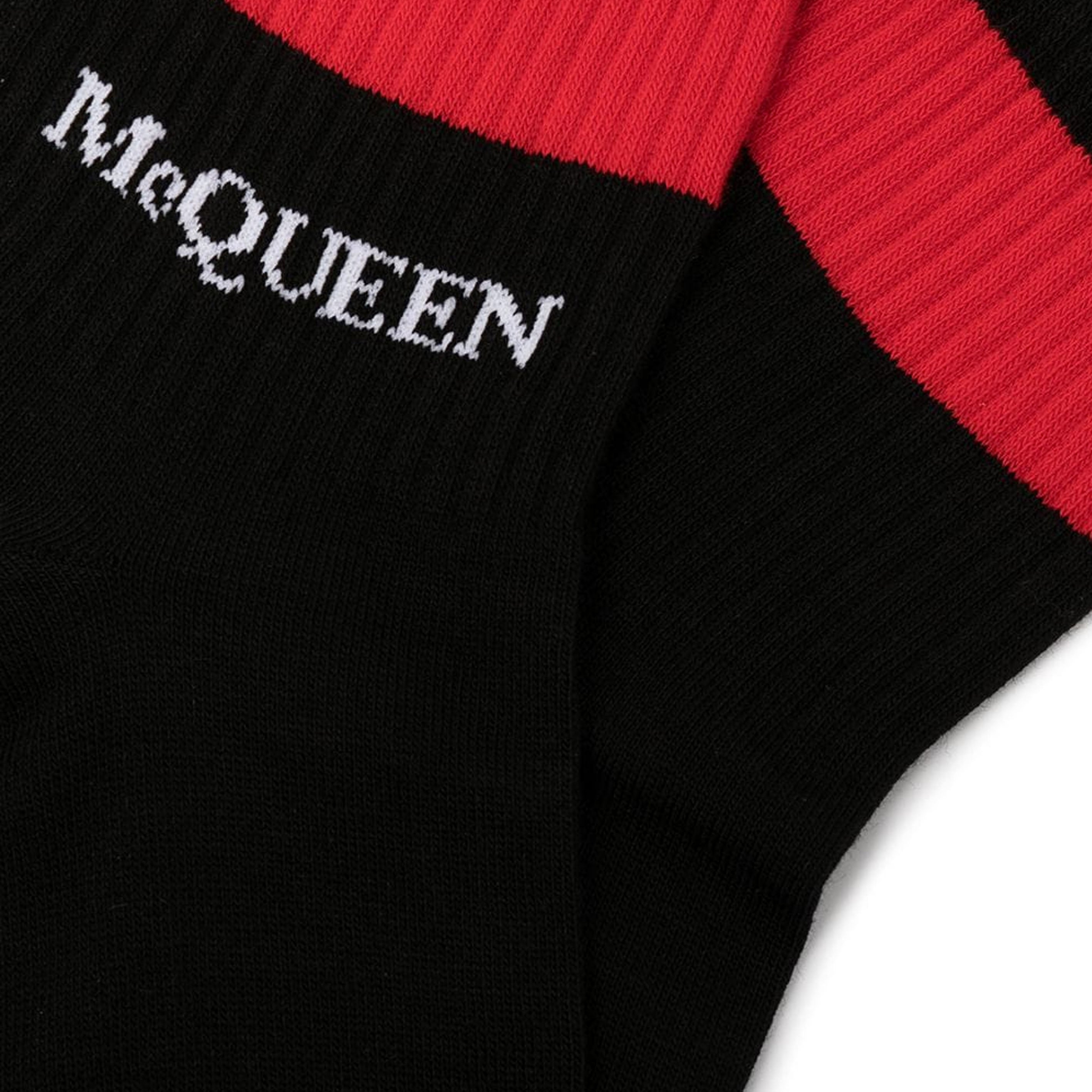 **Red Stripe Sport Socks for Men & Women - Breathable Black/Red Athletic Socks for Running, Gym & Casual Wear**