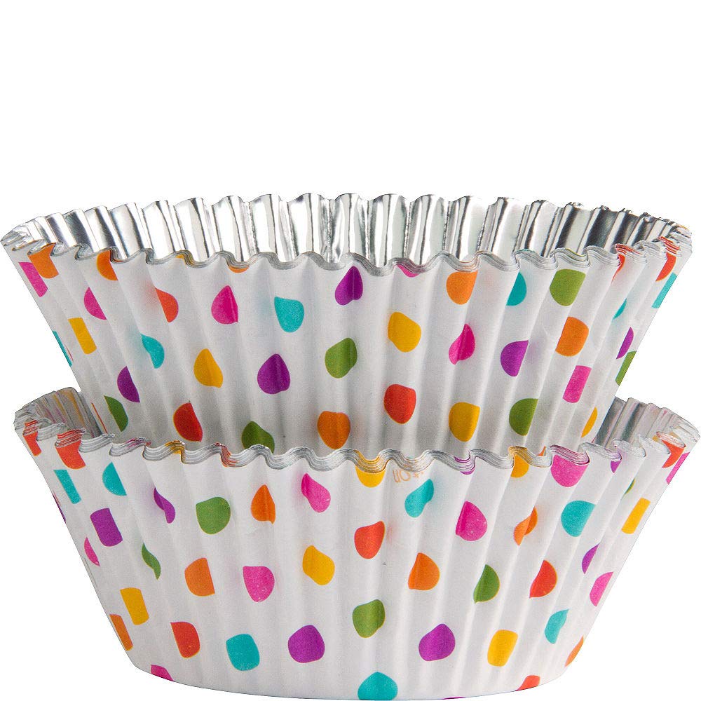 Colorful Rainbow Dots Baking Cups - 36ct Value Pack (4X Pcs) - Premium Cupcake Liners for Birthday Parties, Baby Showers & Baking - Disposable Party Supplies for Muffins & Desserts