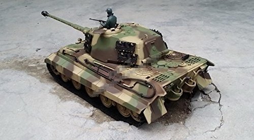1/16 Scale German King Tiger Henschel Turret RC Tank - Remote Control Battle Tank with Smoke & Sound Effects | Realistic Airsoft Military Model for Collectors & Wargaming Enthusiasts | Perfect for Battle Reenactments, Display & Hobby Fun