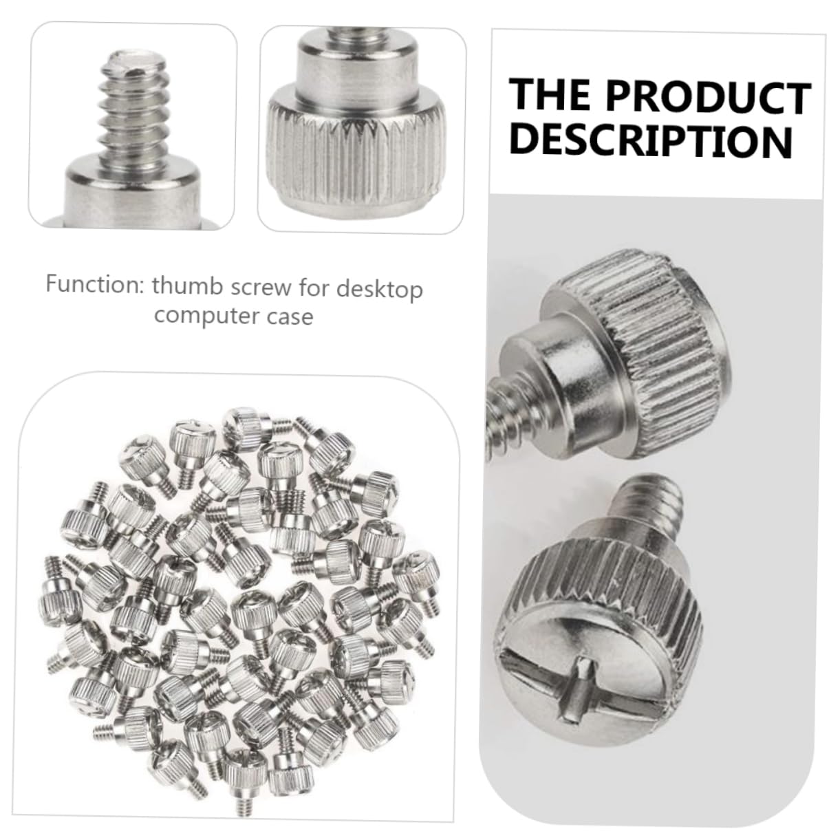 ARTIBETTER 100pcs Computer Case Thumb Screws - Elegant Design, Durable & Practical for PC Builds, Indoor & Outdoor Use - Perfect for DIY Computer Assembly, Server Racks & Home Office Setups