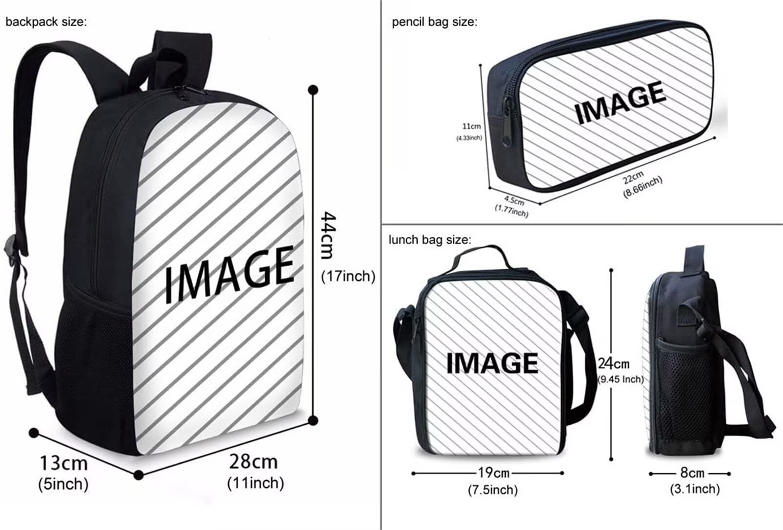 **African American Girls Backpack Set - 17 Inch School Bookbag with Lunch Box & Pencil Case for Elementary to High School (Ages 8-14) - Durable Backpack for Afro Black Girls - Perfect for School, Travel & Daily Use**