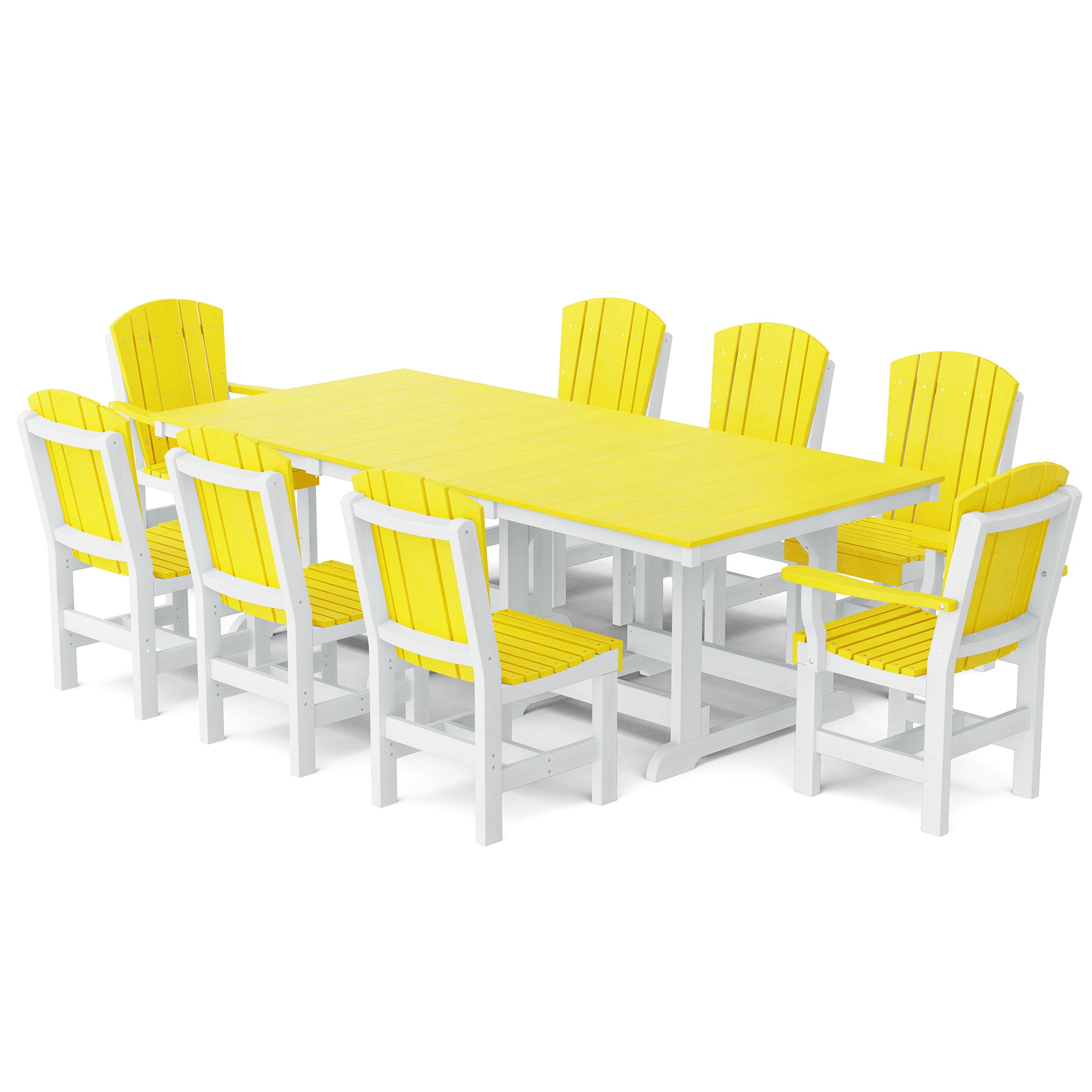 Heritage 9-Piece 44x94 Inch Dining Table Set - Perfect for Family Gatherings, Dinner Parties & Formal Dining Rooms