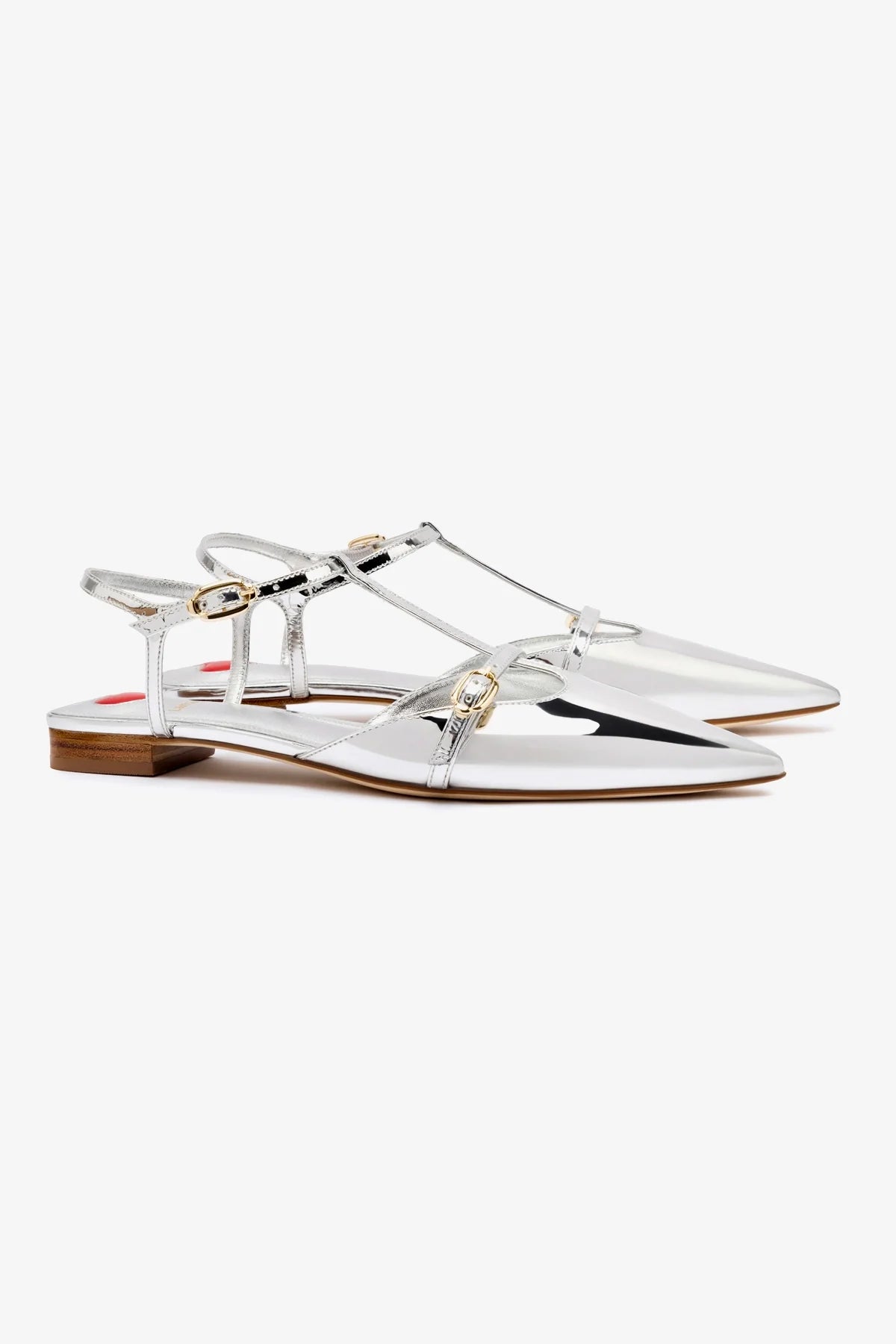 Grace Flat Silver Mirror Shoes - Stylish & Comfortable Women's Ballet Flats for Work, Office, and Casual Wear