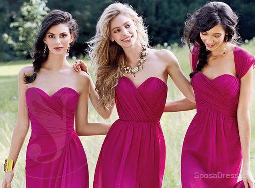 Elegant Chiffon Bridesmaid Dresses with Side Slit - Floor Length Formal Gowns for Weddings & Special Occasions | WG178